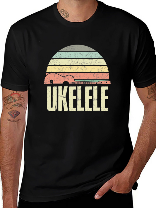 Vintage Ukulele Sunset Graphic Tee