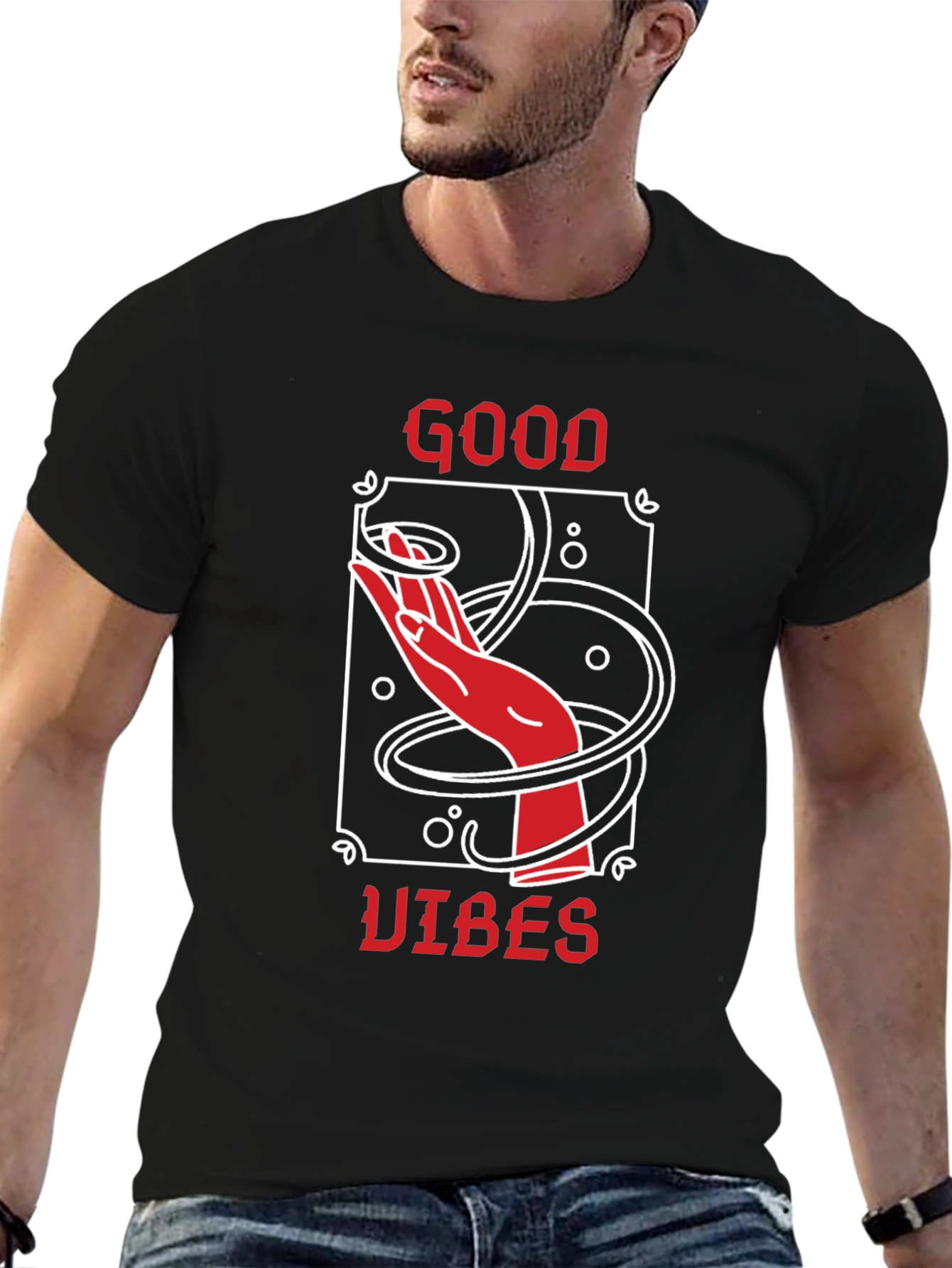 Good Vibes Graphic Tee - Black