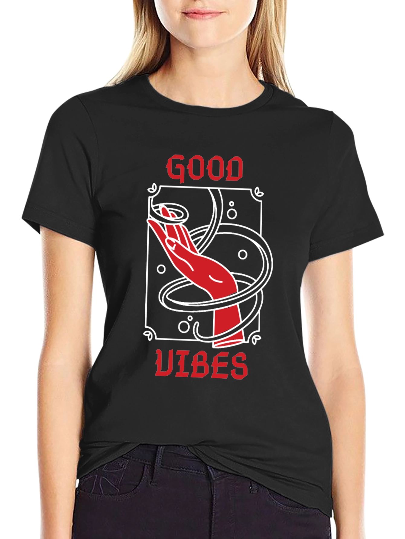 Good Vibes Graphic Tee - Black