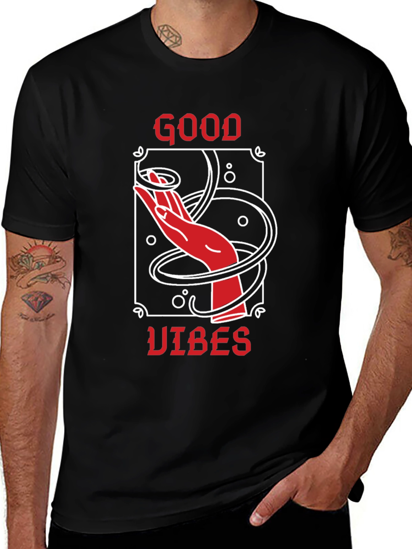 Good Vibes Graphic Tee - Black