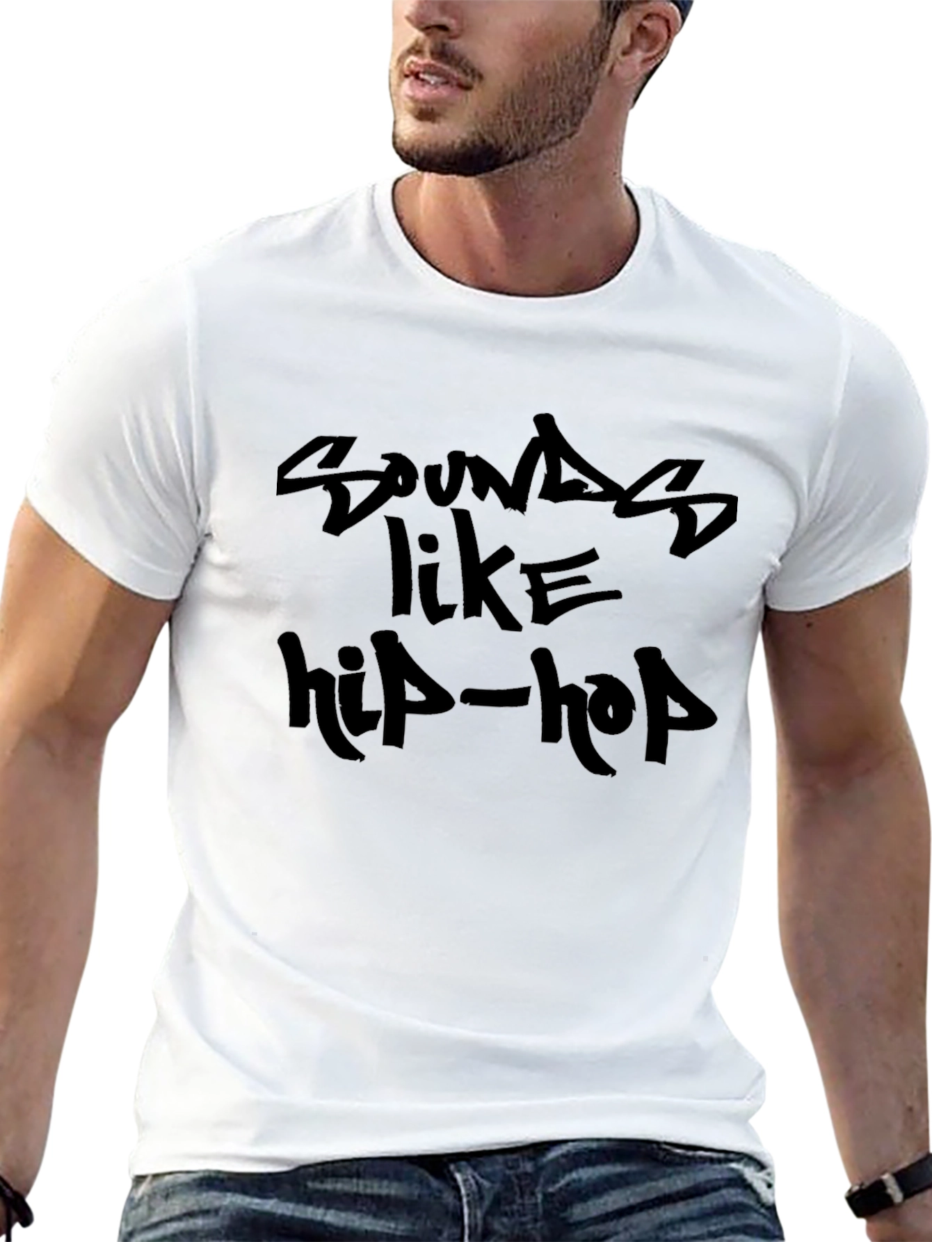 Sounds Like Hip-Hop Black Graphic Tee