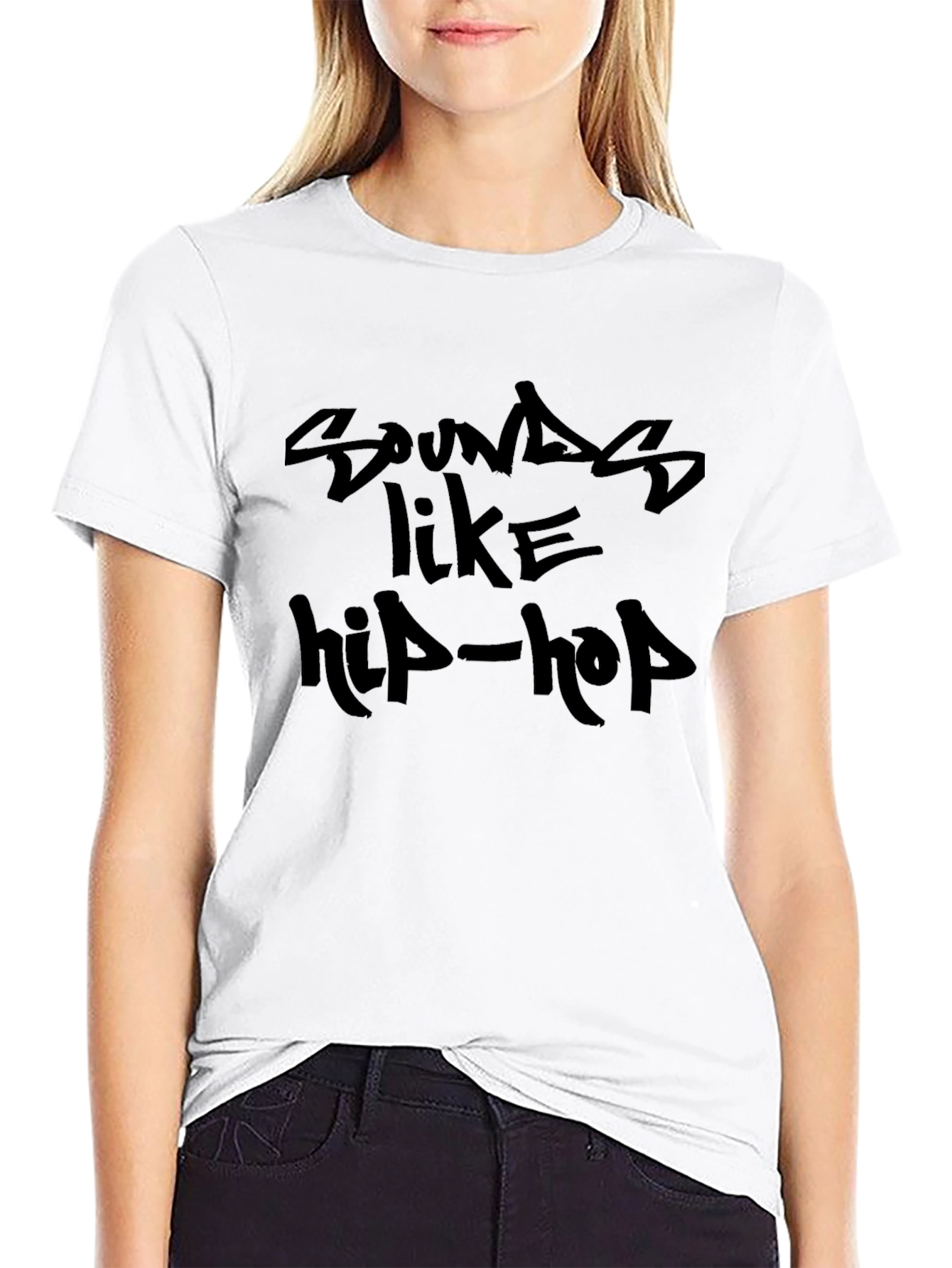 Sounds Like Hip-Hop Black Graphic Tee