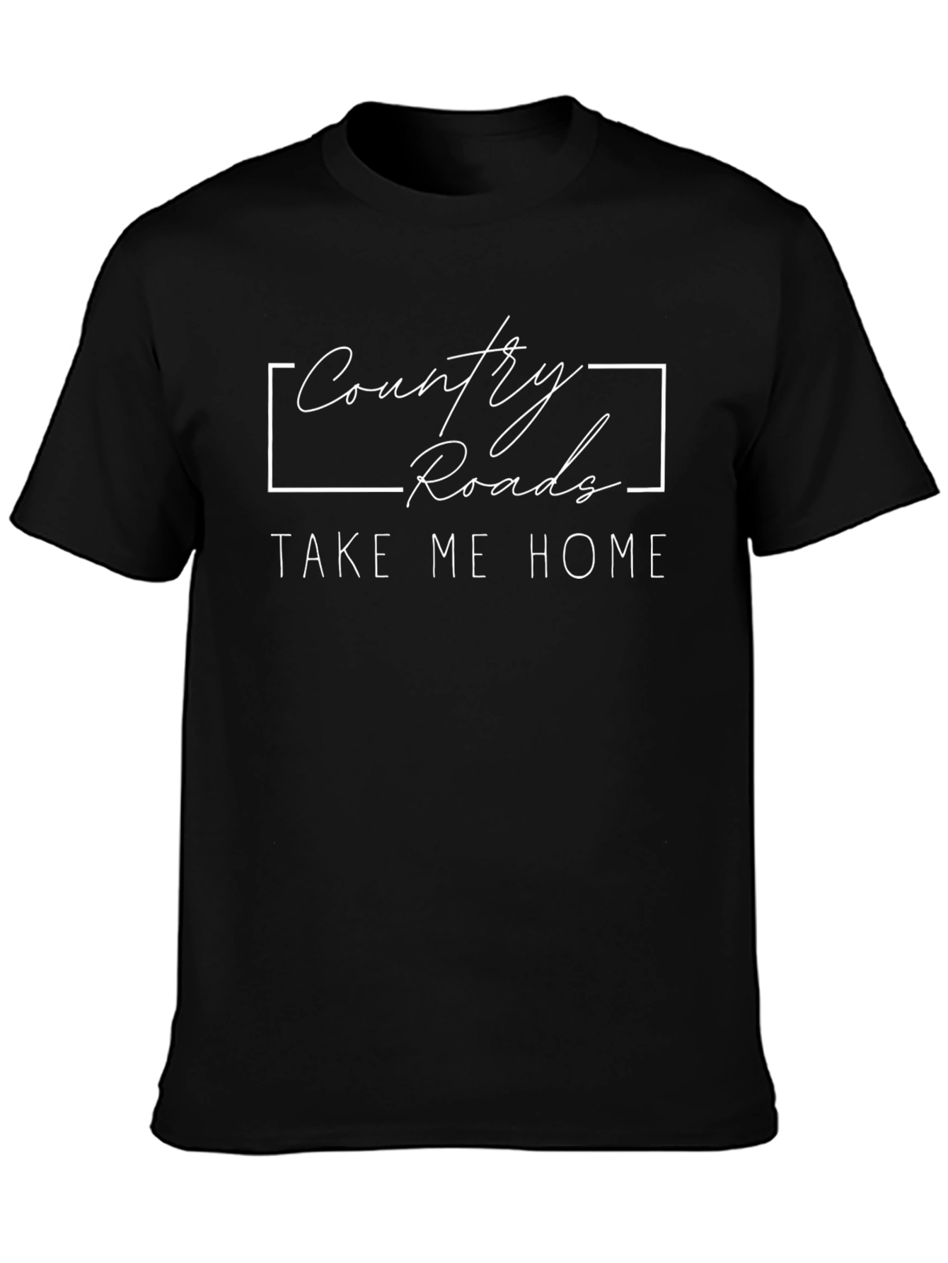 Country Roads Graphic Tee - Black