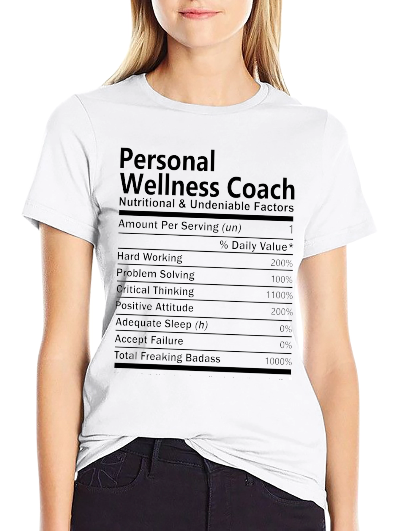 Personal Wellness Coach Nutrition Facts T-Shirt
