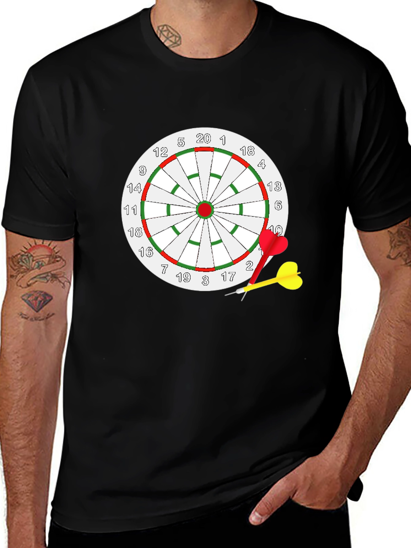 Dartboard Graphic T-Shirt - Novelty Tee