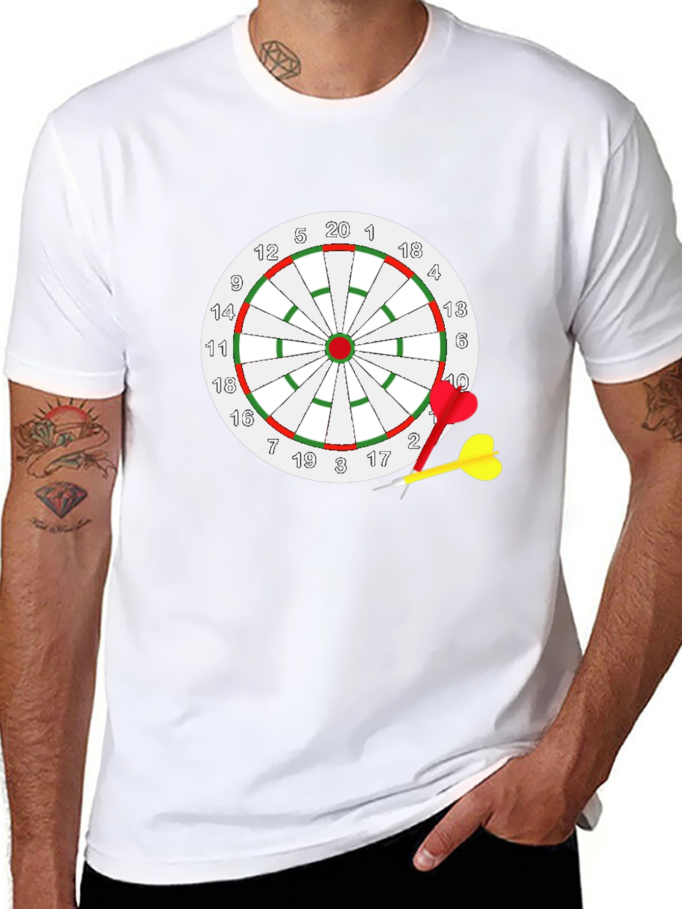 Dartboard Graphic T-Shirt - Novelty Tee