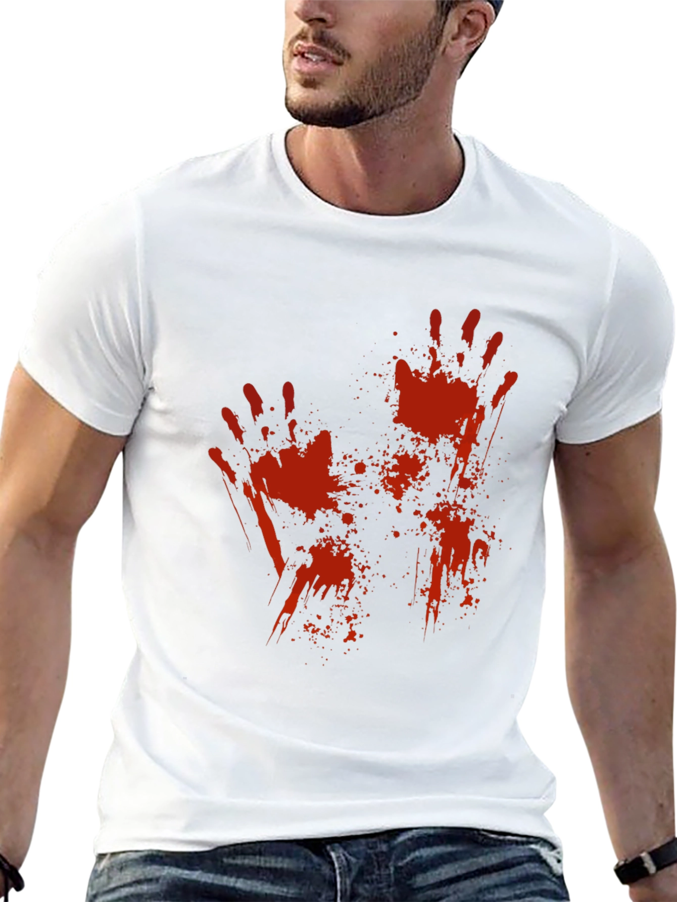 Bloody Handprint T-Shirt - Halloween Horror Tee
