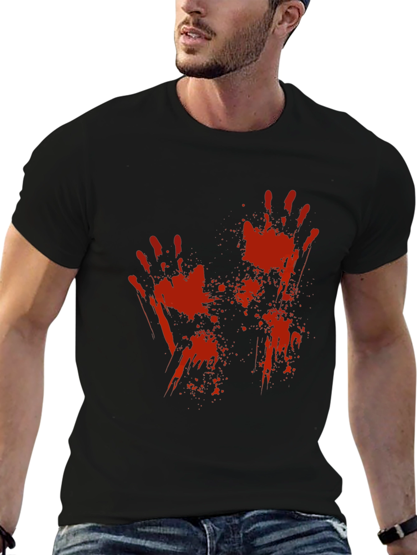 Bloody Handprint T-Shirt - Halloween Horror Tee