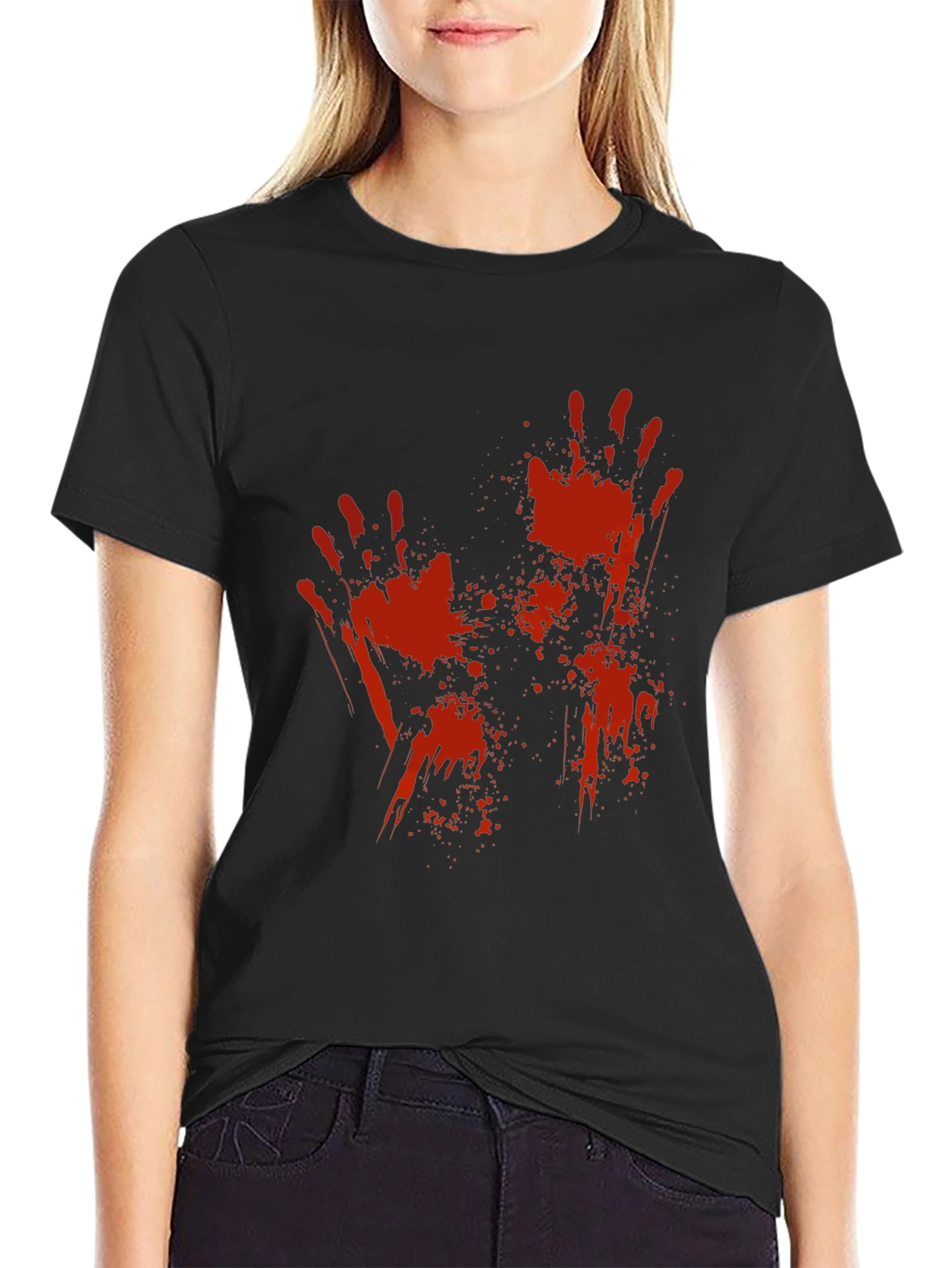 Bloody Handprint T-Shirt - Halloween Horror Tee
