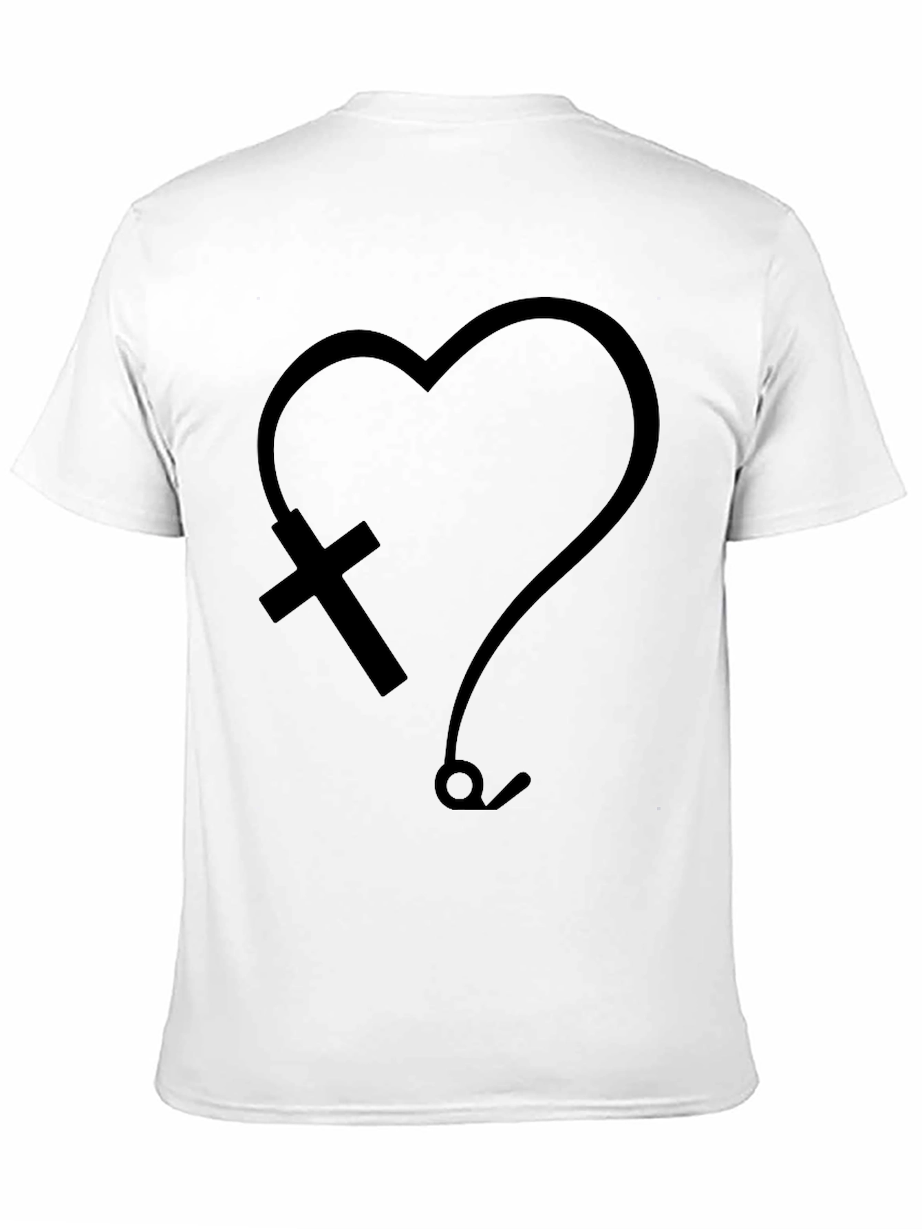 Heart Cross & Stethoscope Graphic T-Shirt
