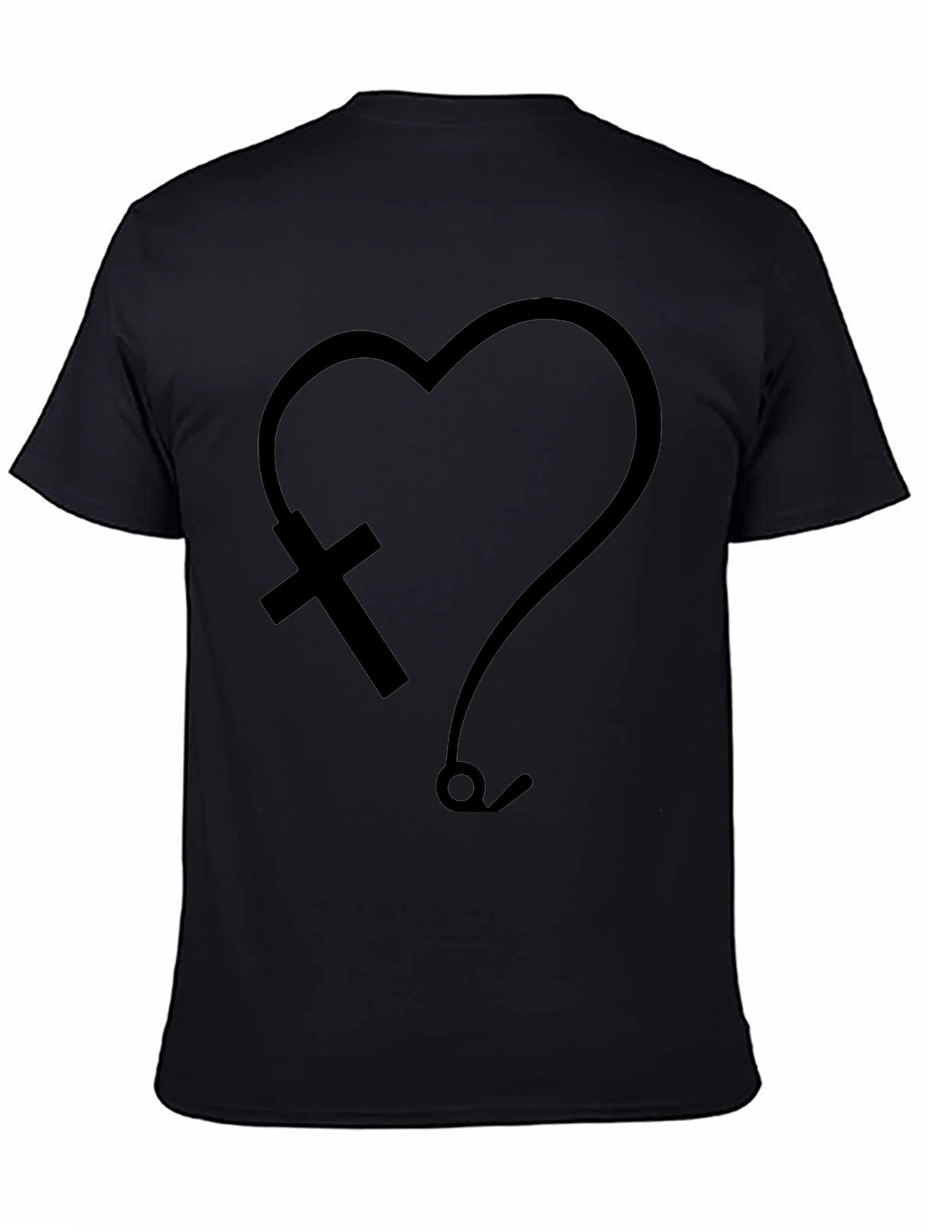 Heart Cross & Stethoscope Graphic T-Shirt