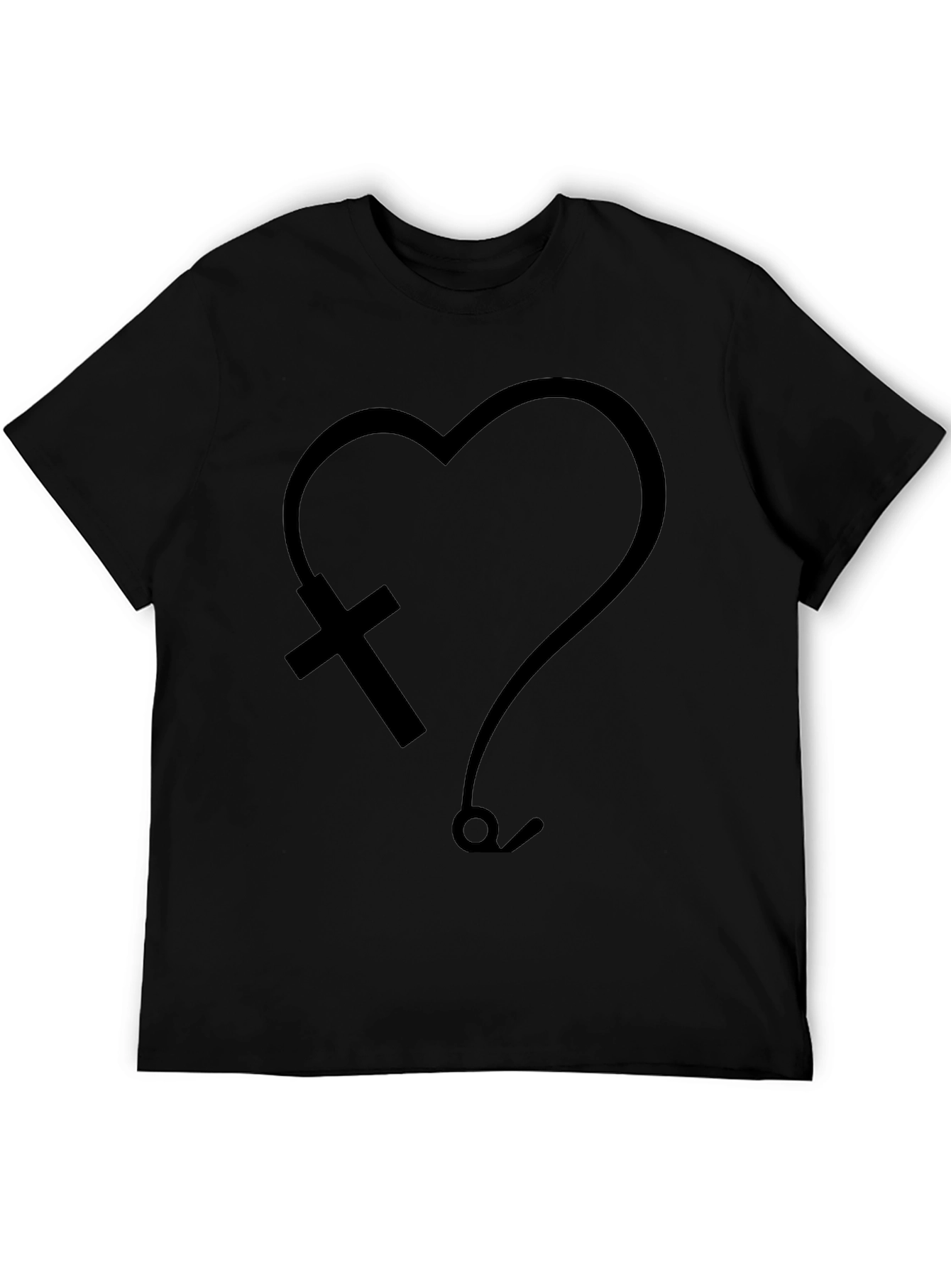 Heart Cross & Stethoscope Graphic T-Shirt