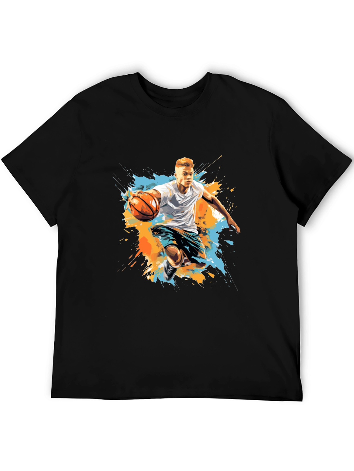 Basketball Player Graphic Tee - Trendy Sportswear