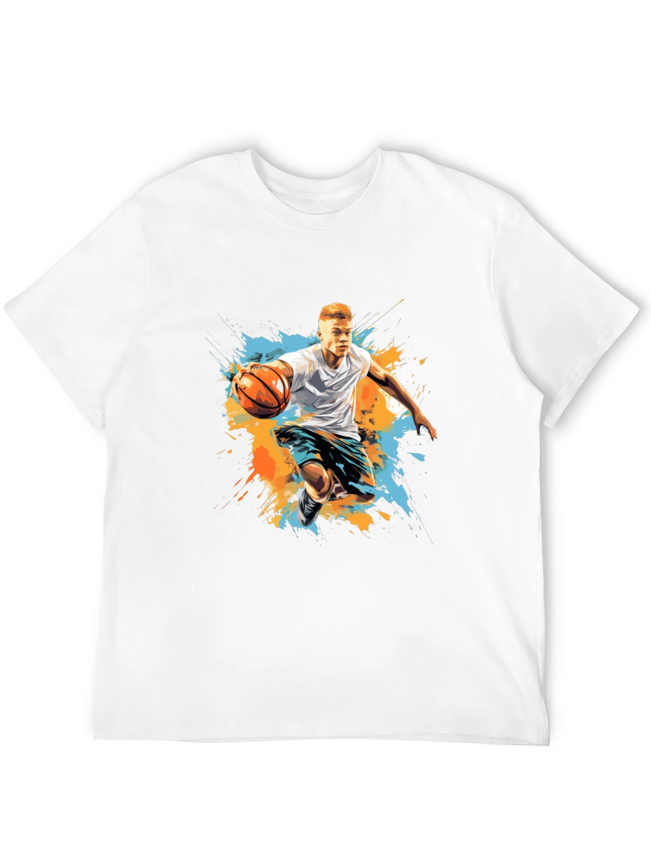Basketball Player Graphic Tee - Trendy Sportswear