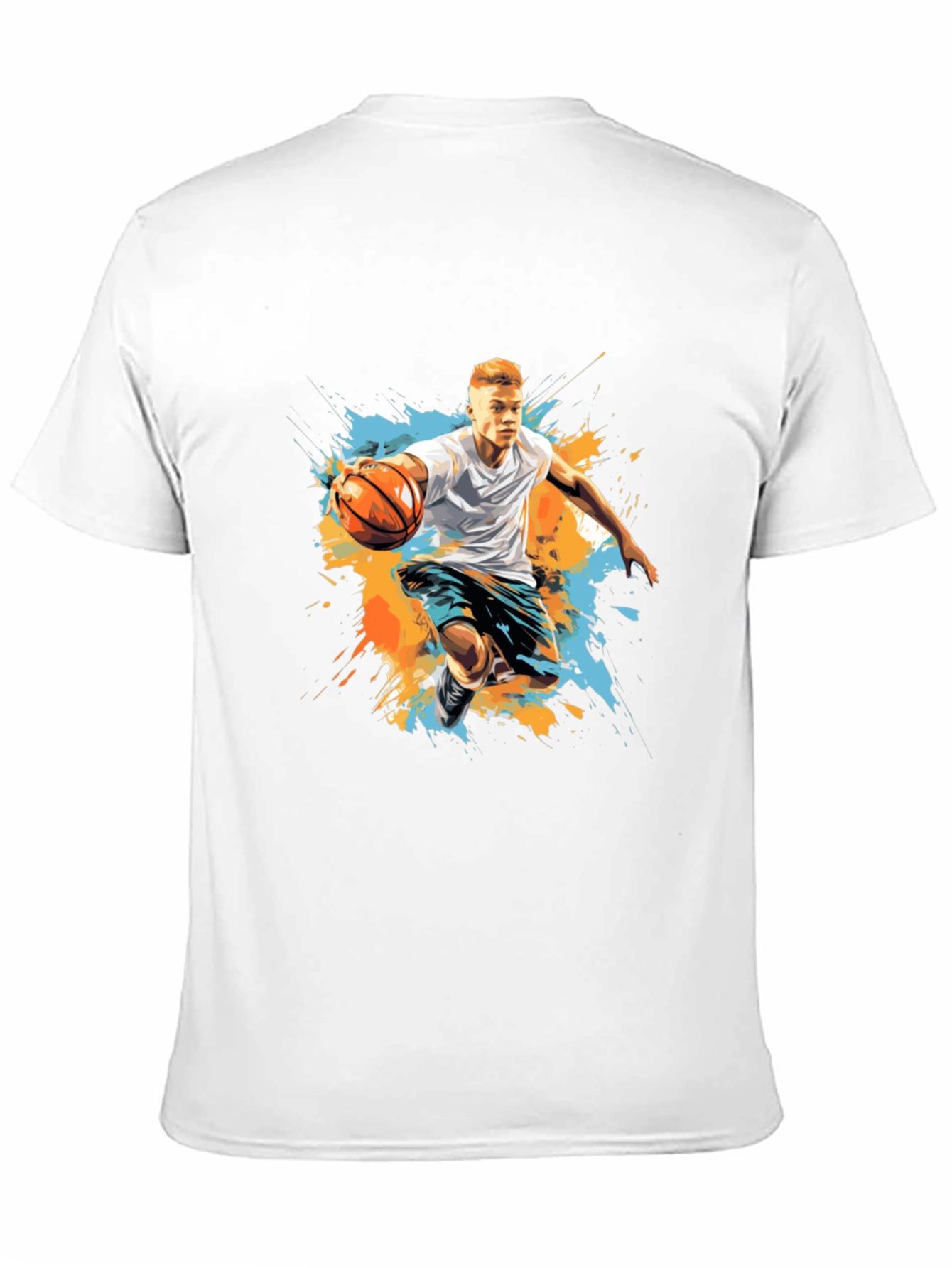 Basketball Player Graphic Tee - Trendy Sportswear