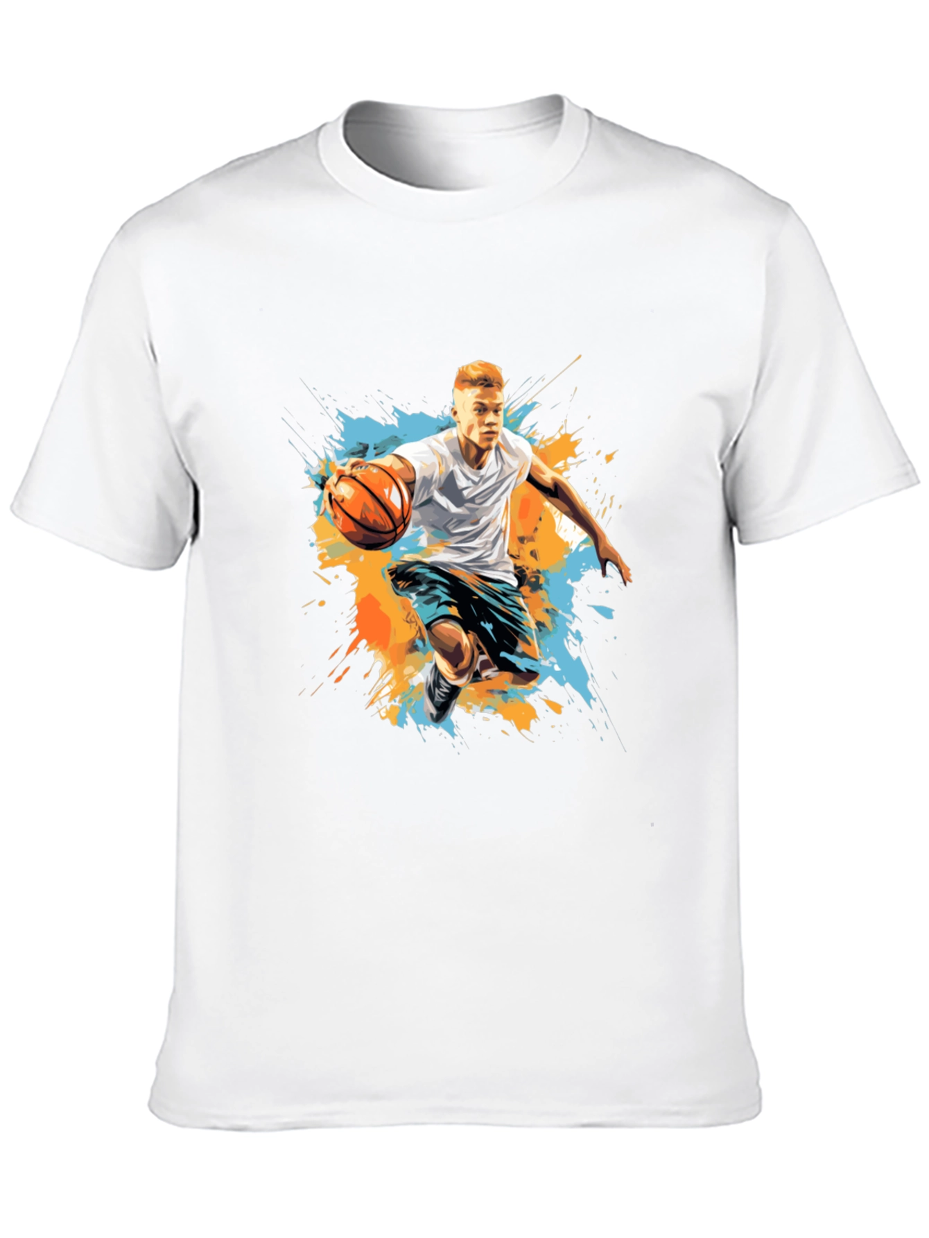 Basketball Player Graphic Tee - Trendy Sportswear