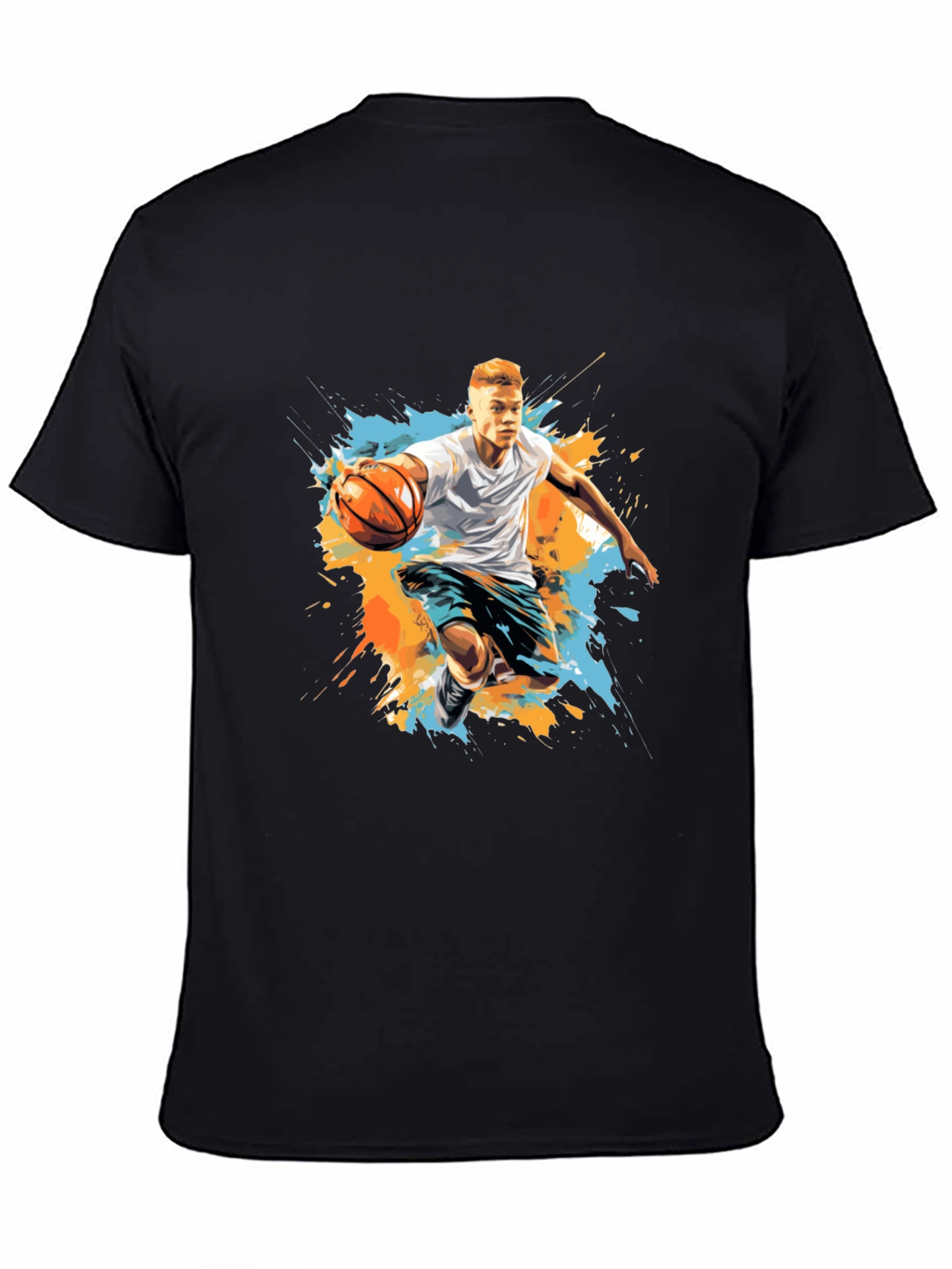 Basketball Player Graphic Tee - Trendy Sportswear