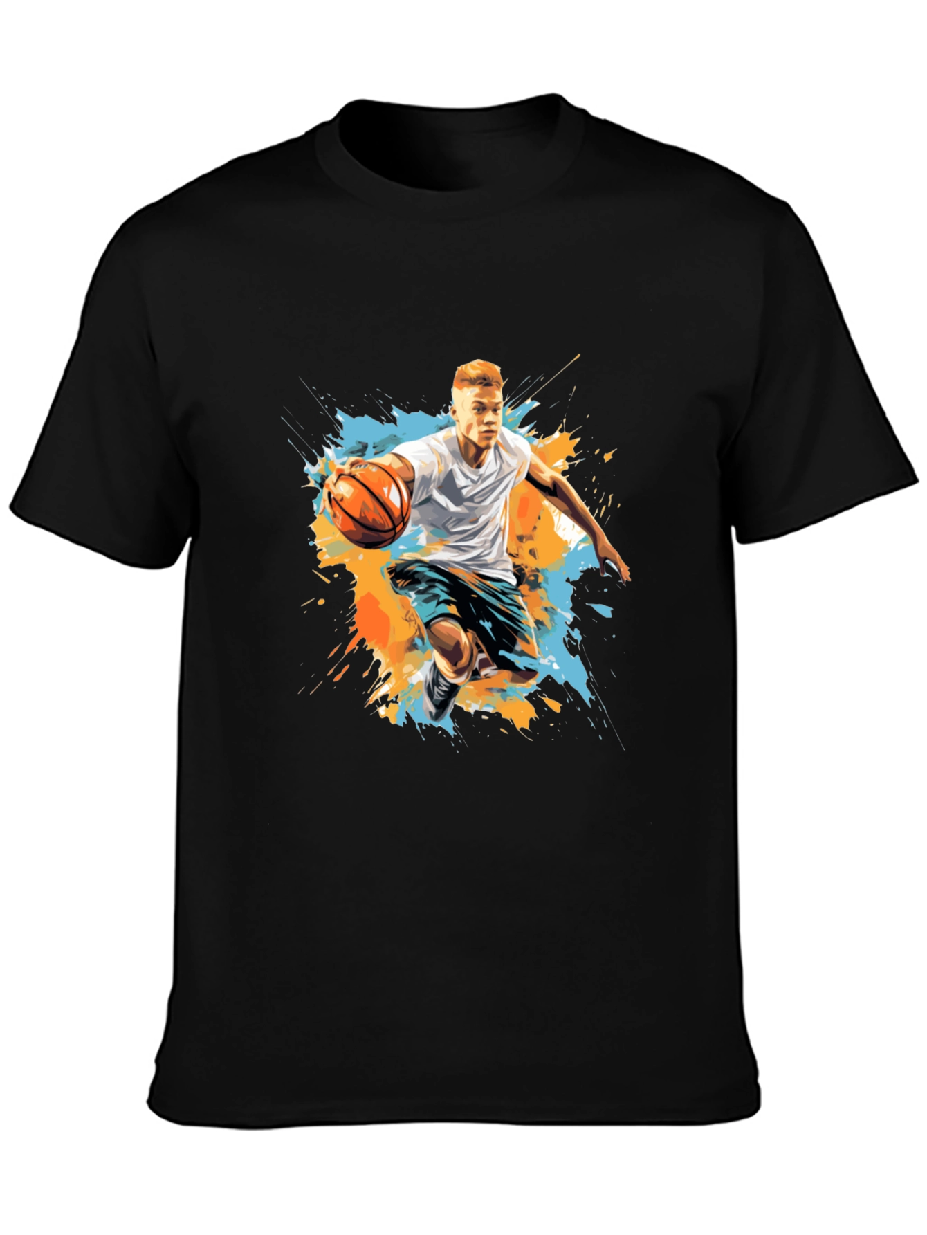 Basketball Player Graphic Tee - Trendy Sportswear