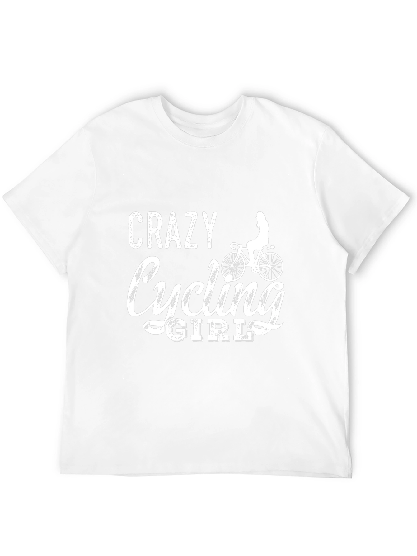 Crazy Cycling Girl T-Shirt - Black Cotton Tee