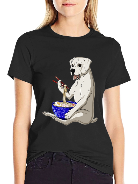 Dog Eating Ramen T-Shirt