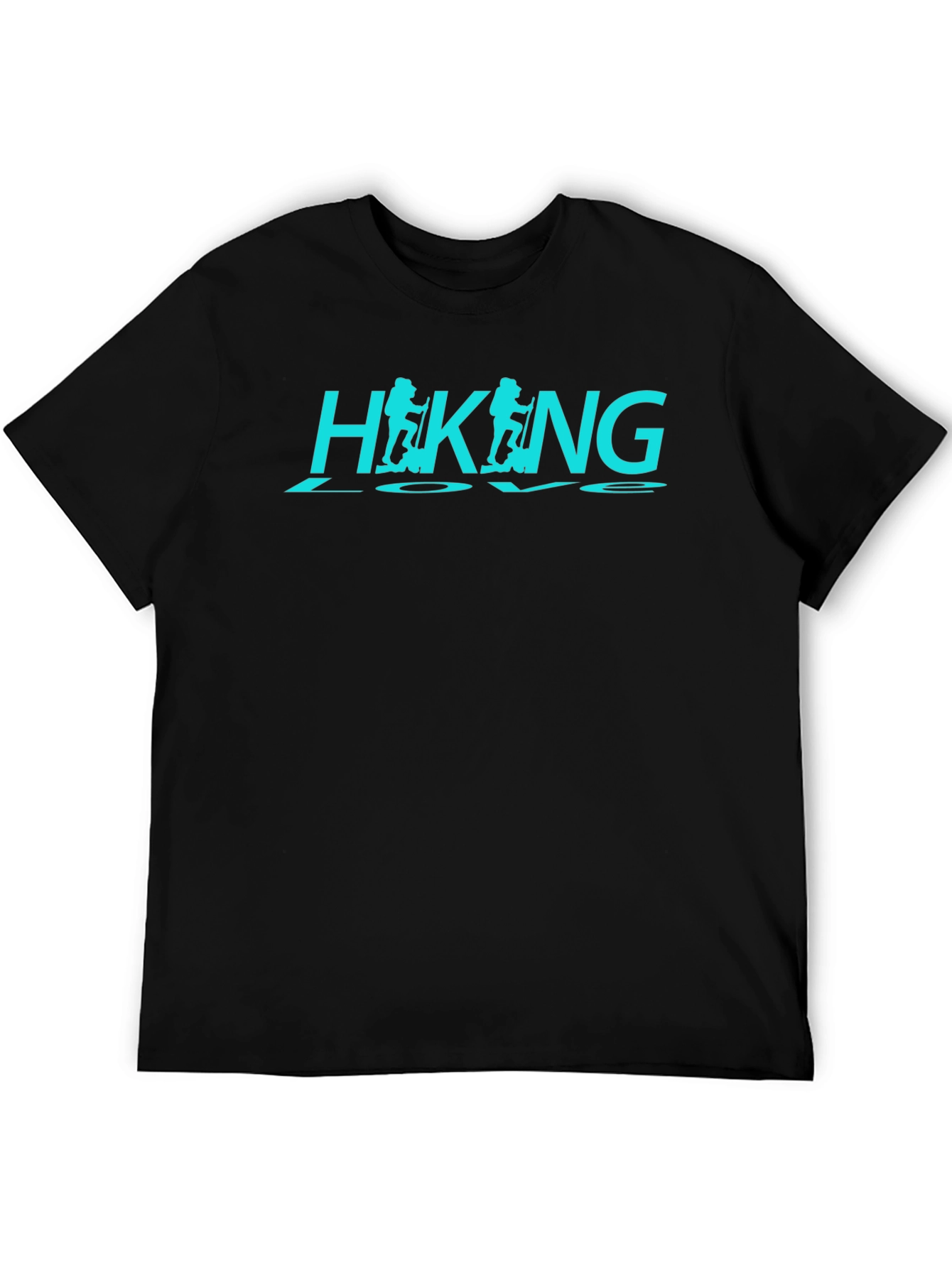 Hiking Love Black Graphic T-Shirt