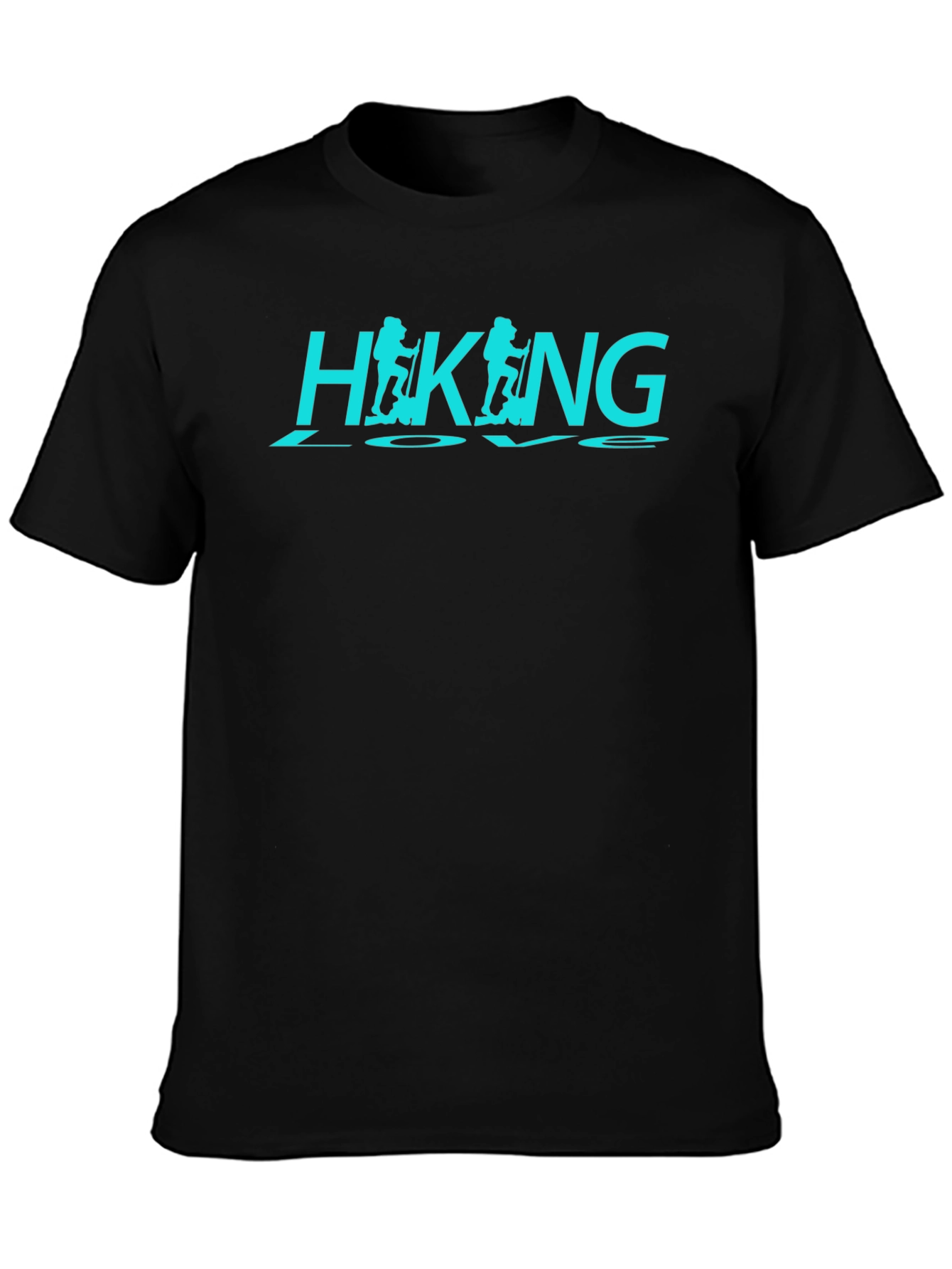 Hiking Love Black Graphic T-Shirt