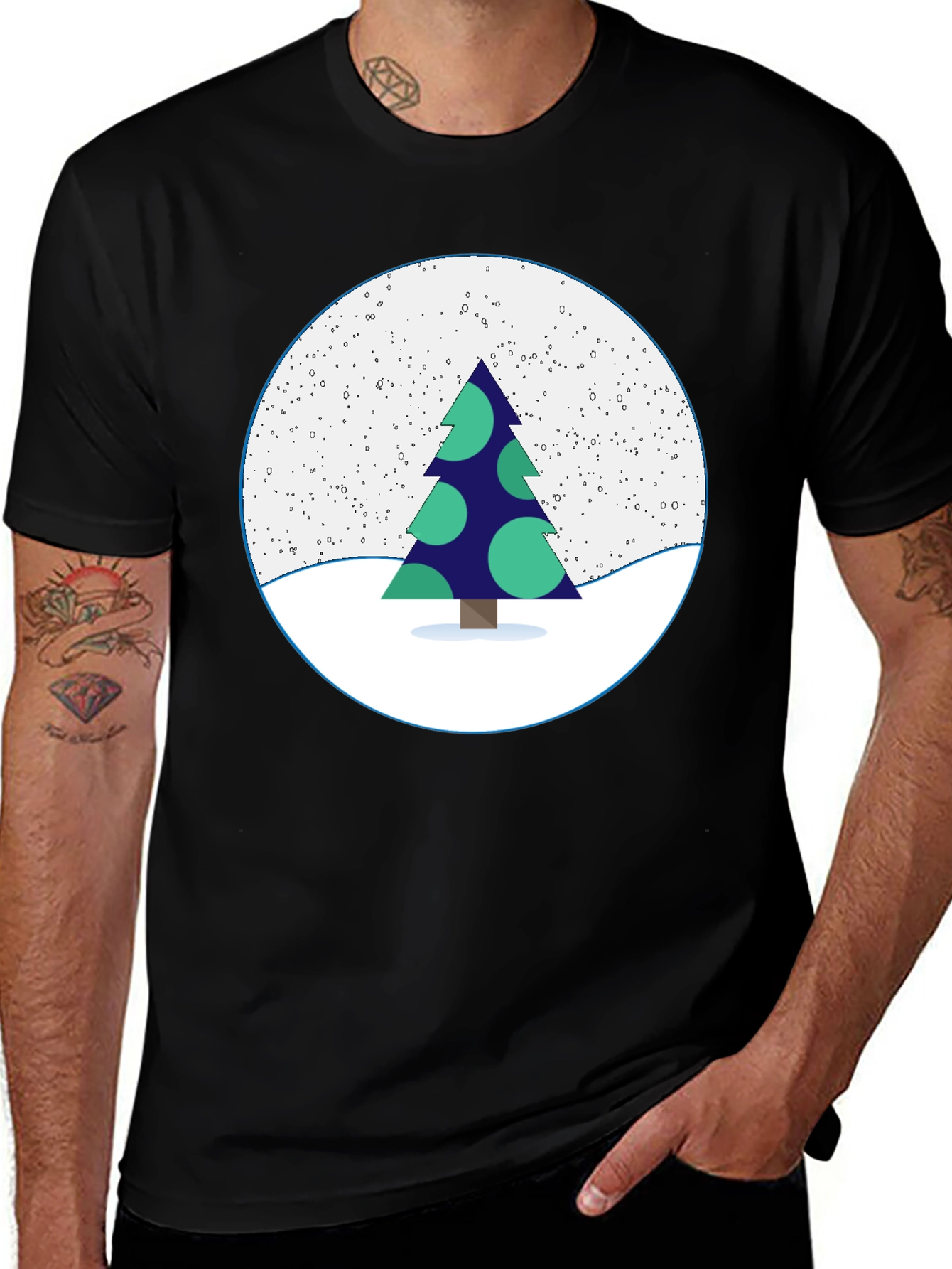 Festive Christmas Tree Graphic Tee - Holiday Style