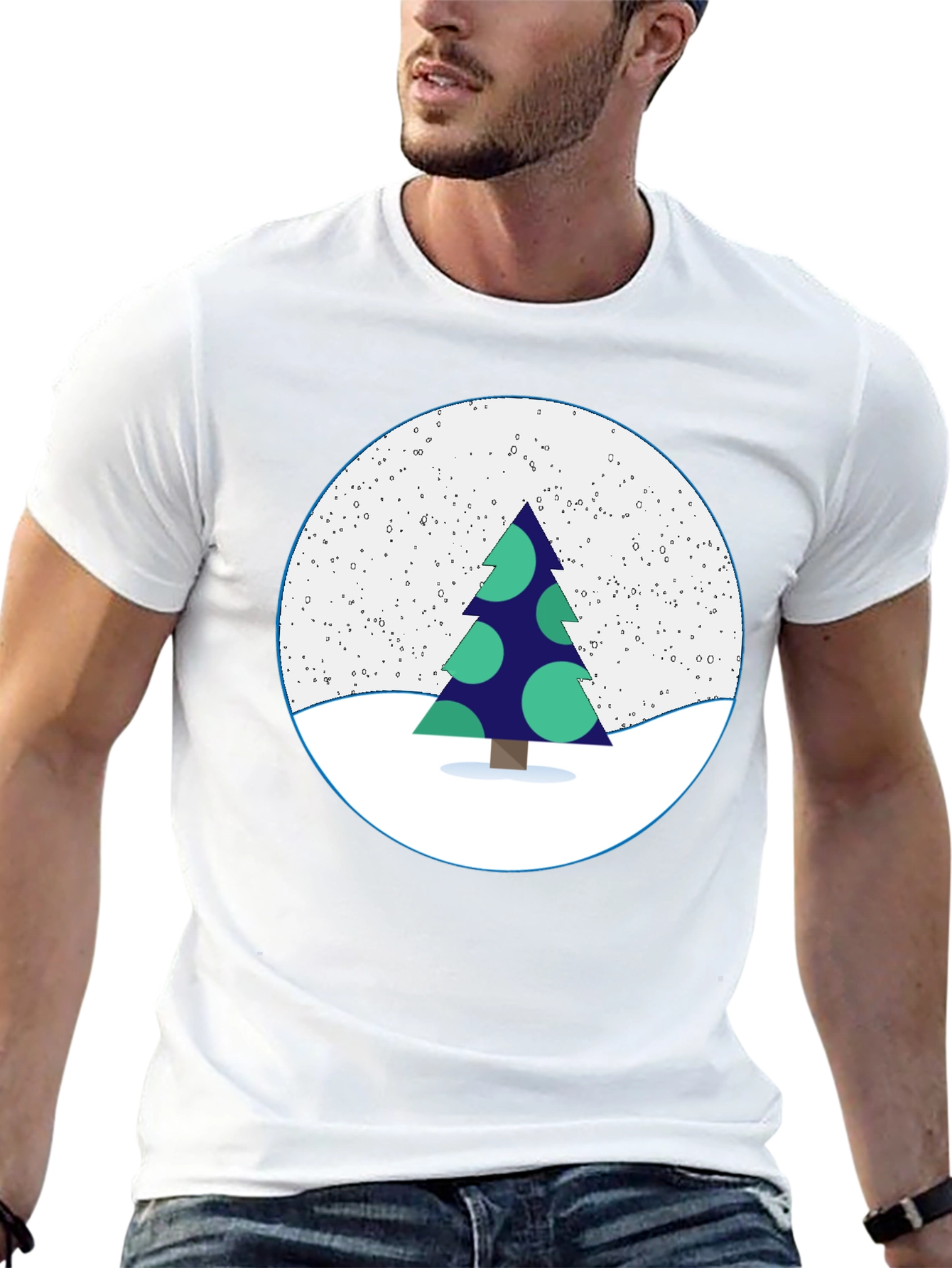 Festive Christmas Tree Graphic Tee - Holiday Style