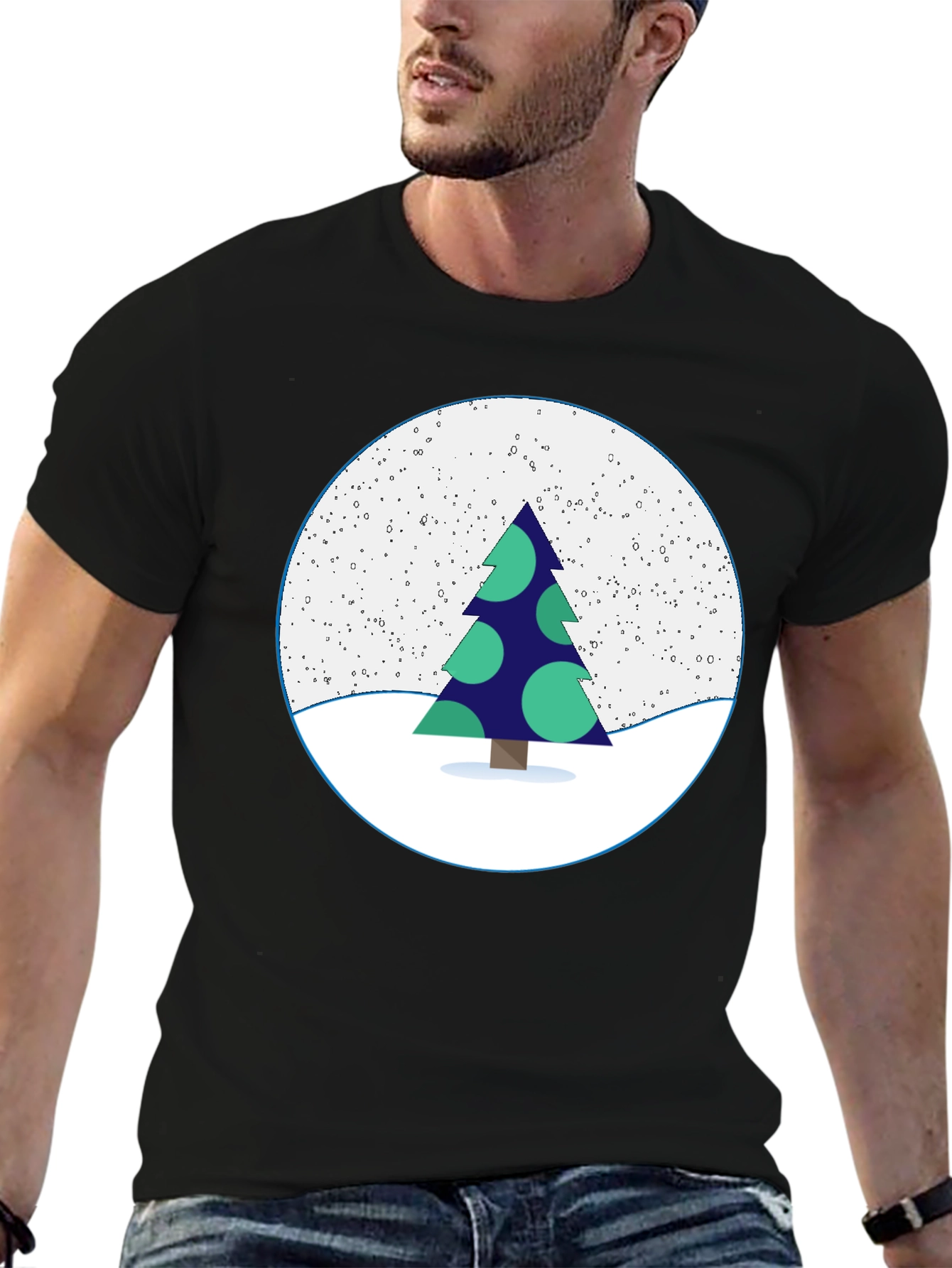 Festive Christmas Tree Graphic Tee - Holiday Style