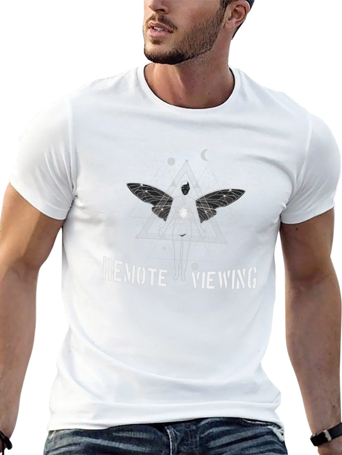 Remote Viewing Graphic Tee - Occult Spiritual Design