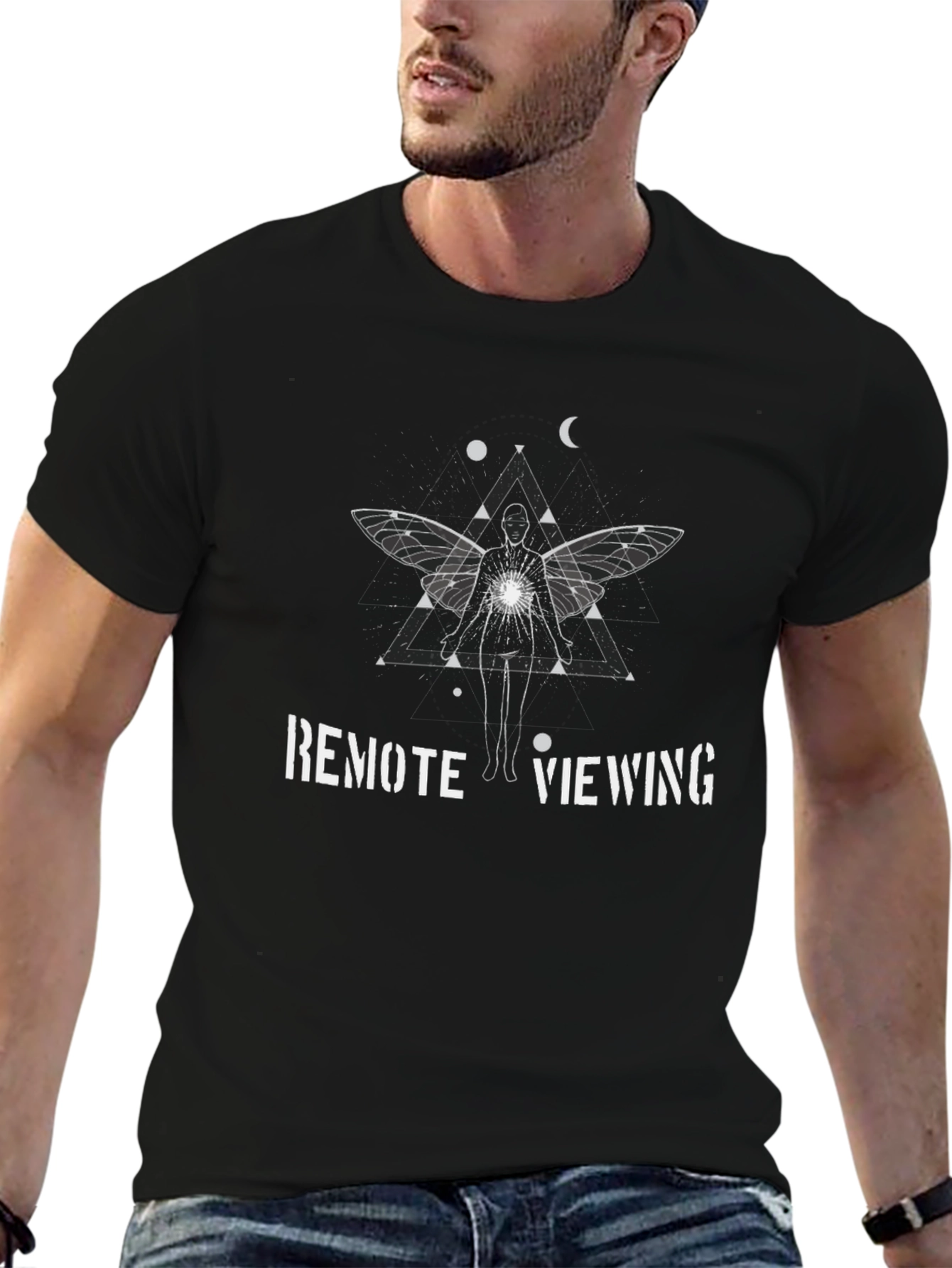Remote Viewing Graphic Tee - Occult Spiritual Design