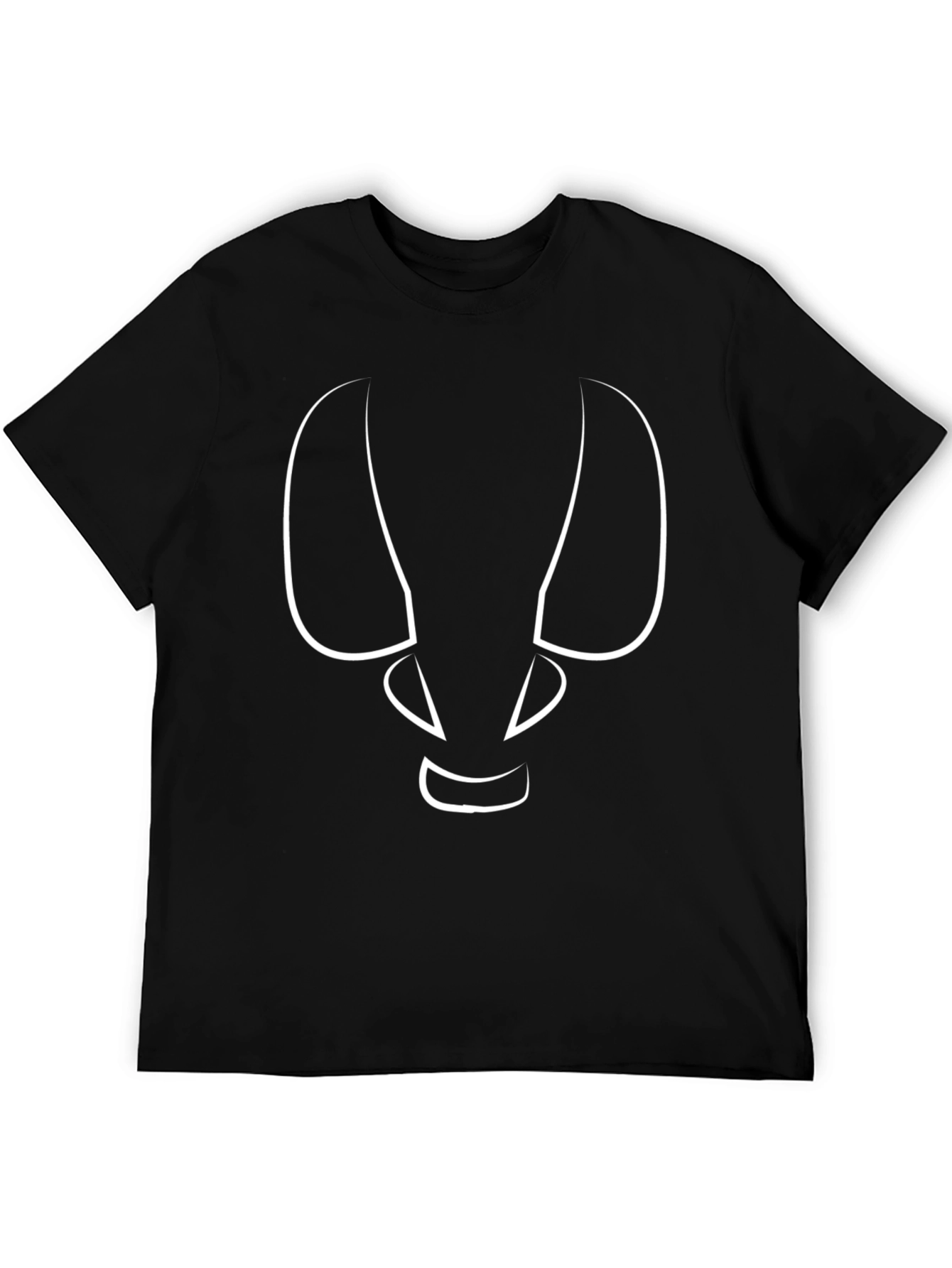 Abstract Face Graphic Tee - Modern Style