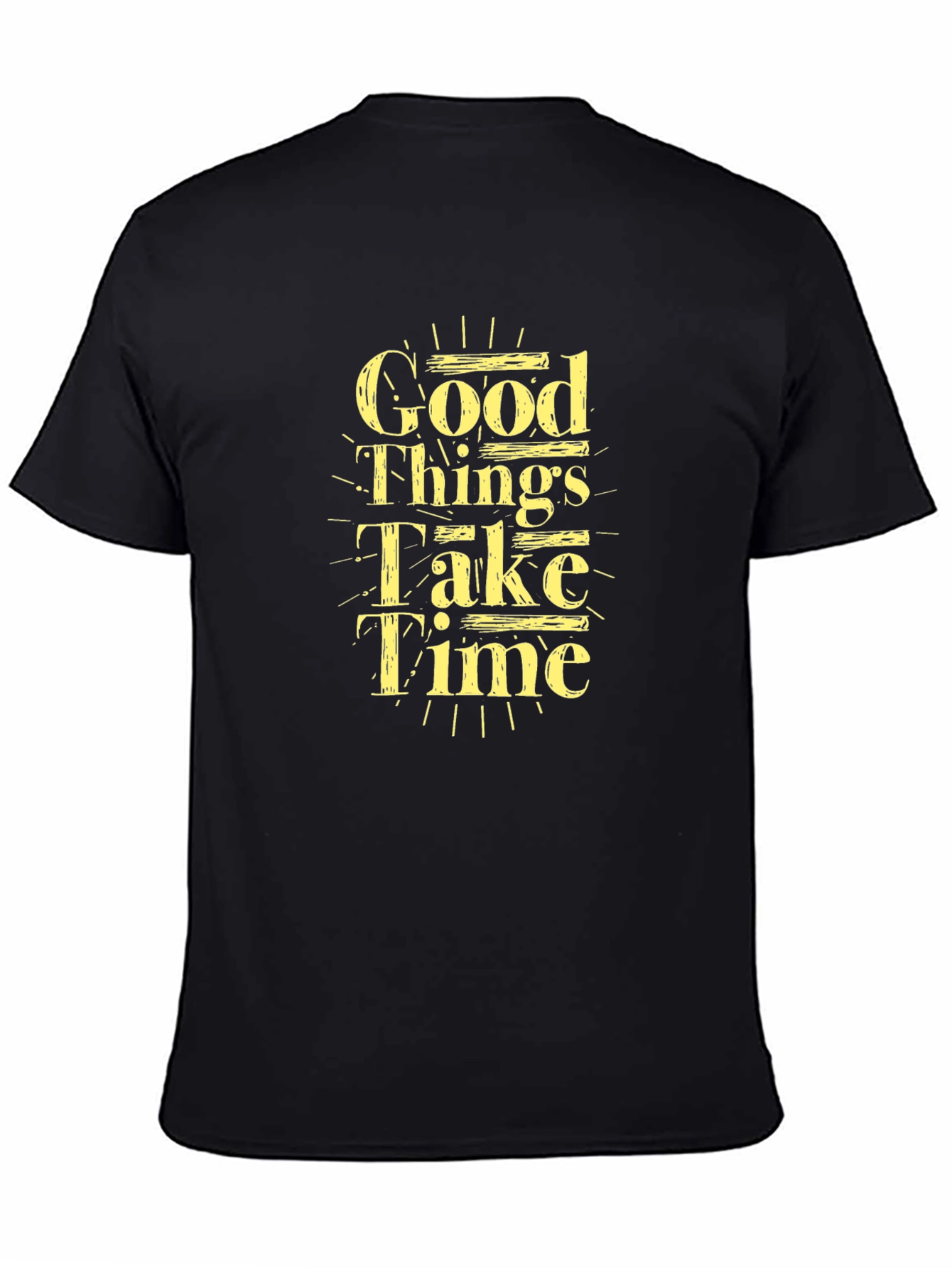Good Things Take Time Black Graphic Tee