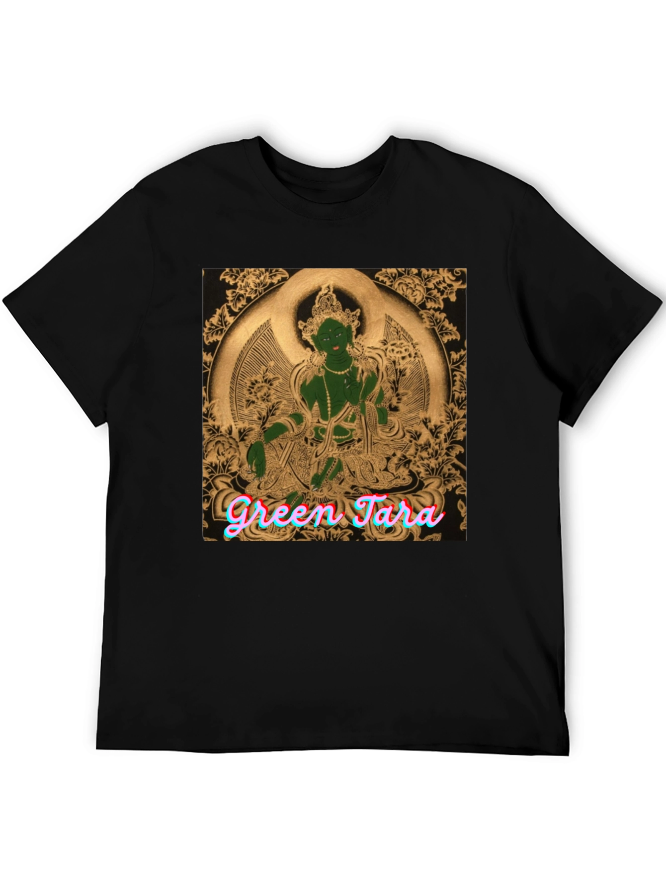 Green Tara Graphic T-Shirt - Spiritual Design