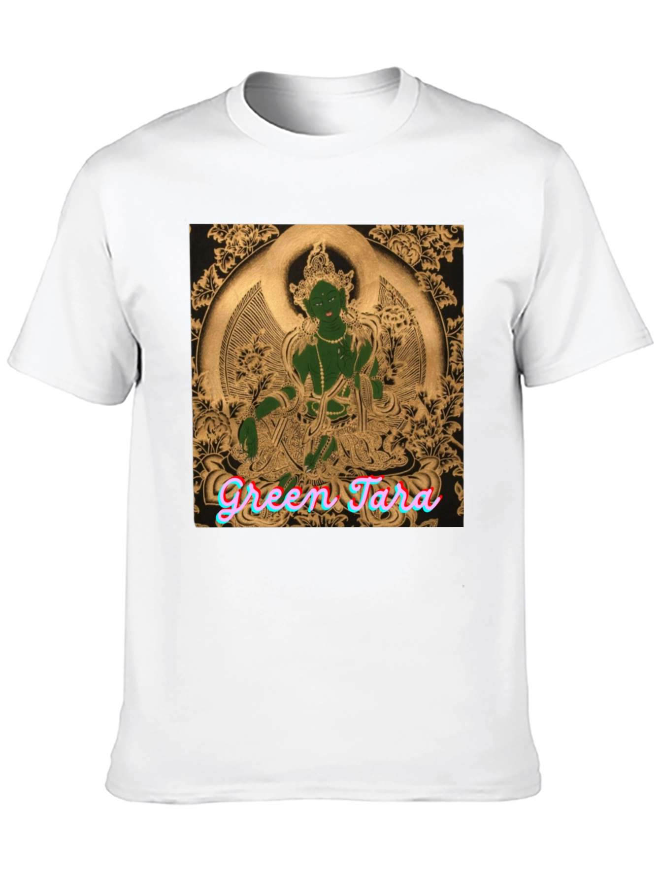 Green Tara Graphic T-Shirt - Spiritual Design