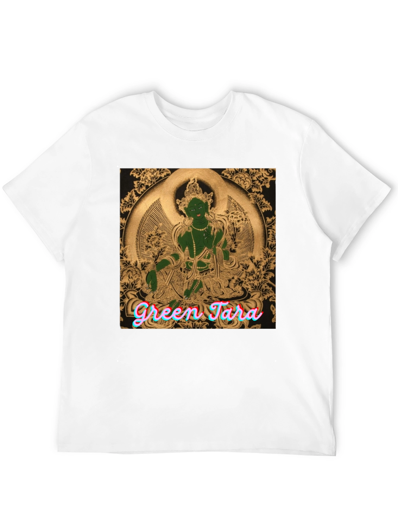 Green Tara Graphic T-Shirt - Spiritual Design
