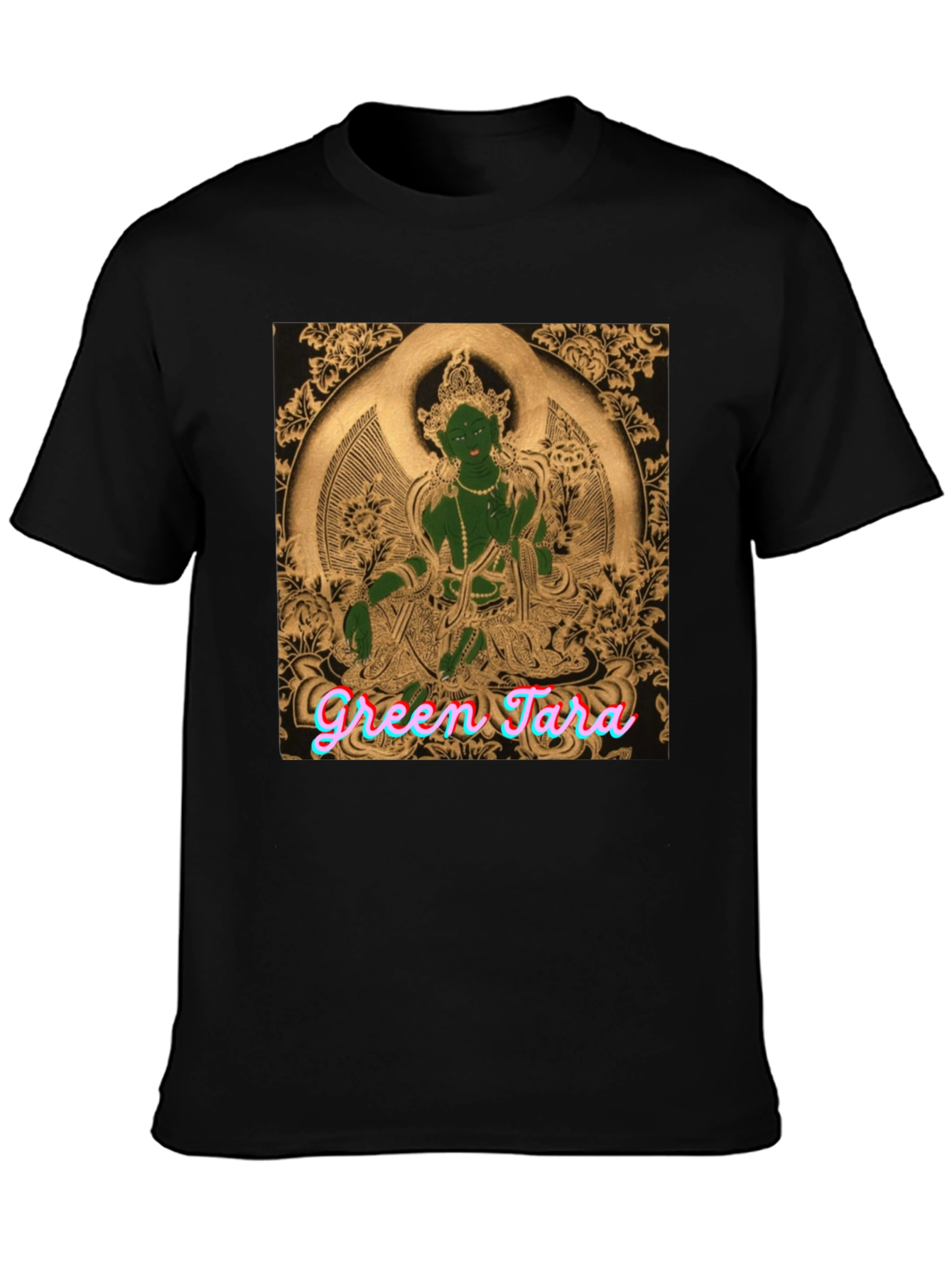 Green Tara Graphic T-Shirt - Spiritual Design