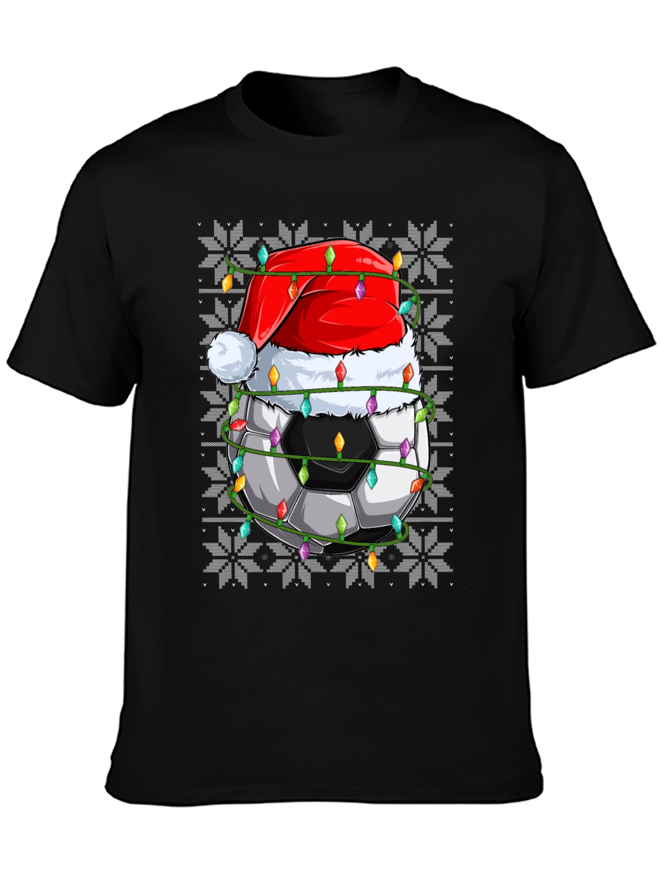 Festive Soccer Ball Christmas T-Shirt