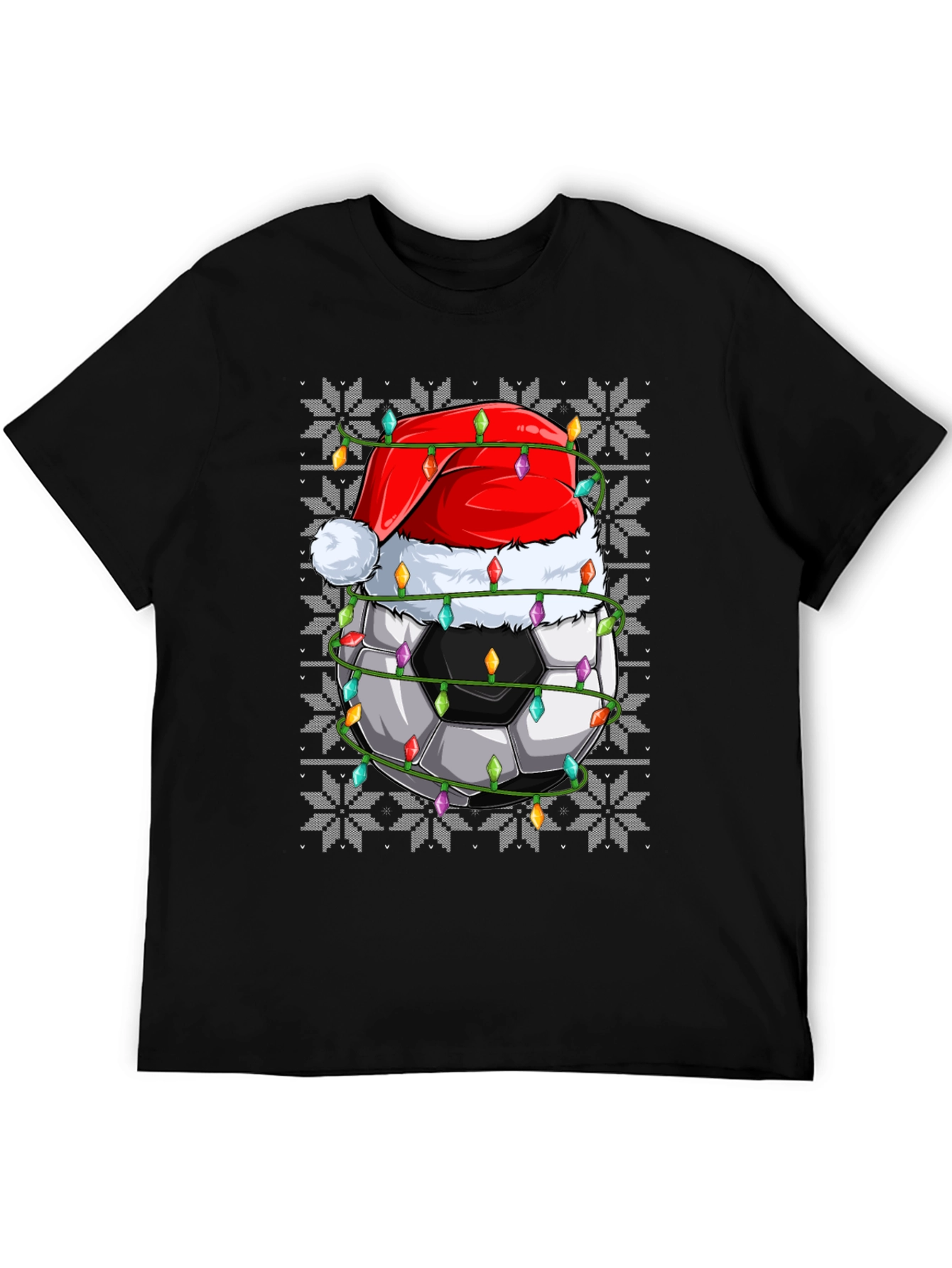 Festive Soccer Ball Christmas T-Shirt