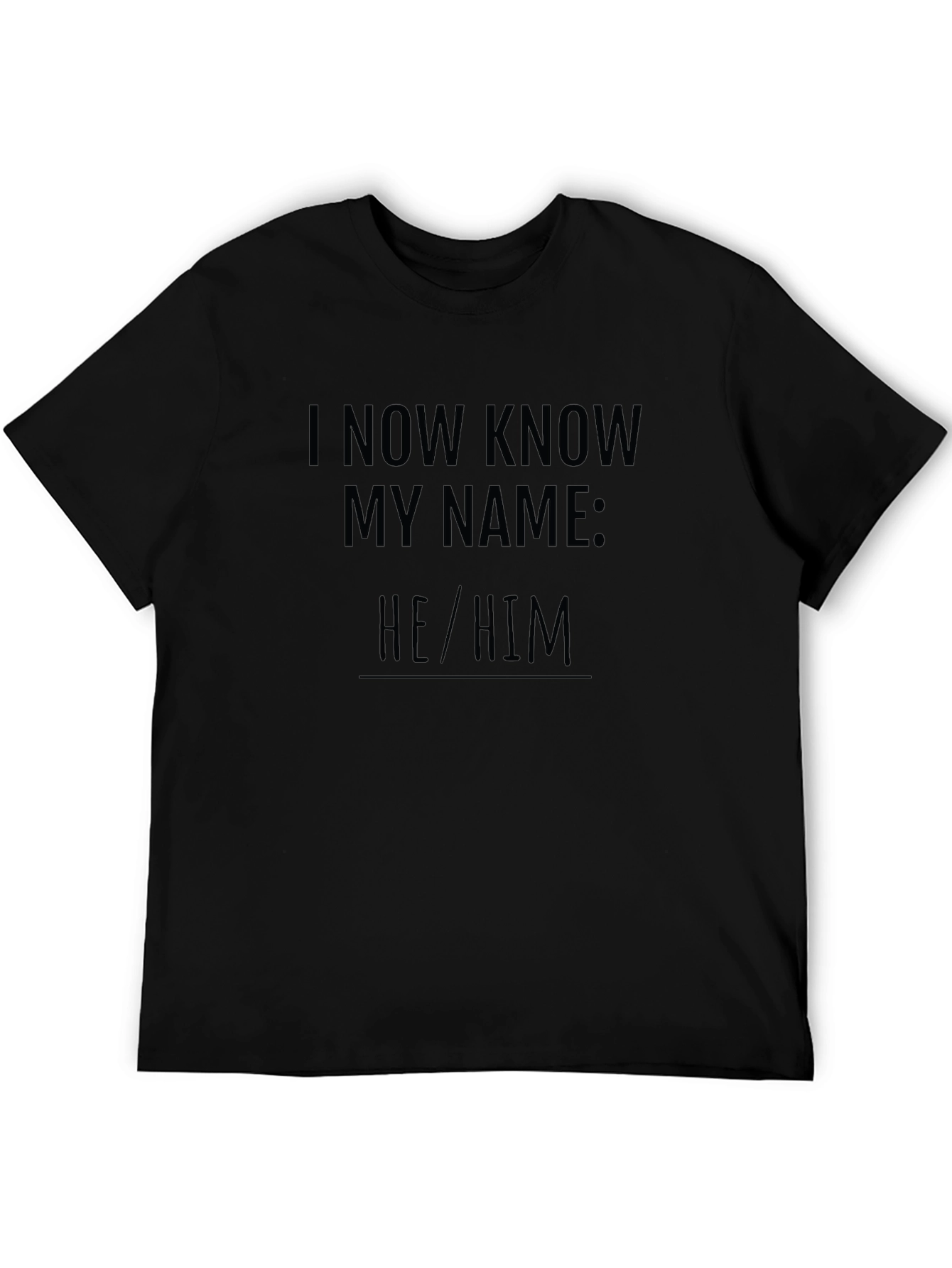 I Now Know My Name: He/Him T-Shirt