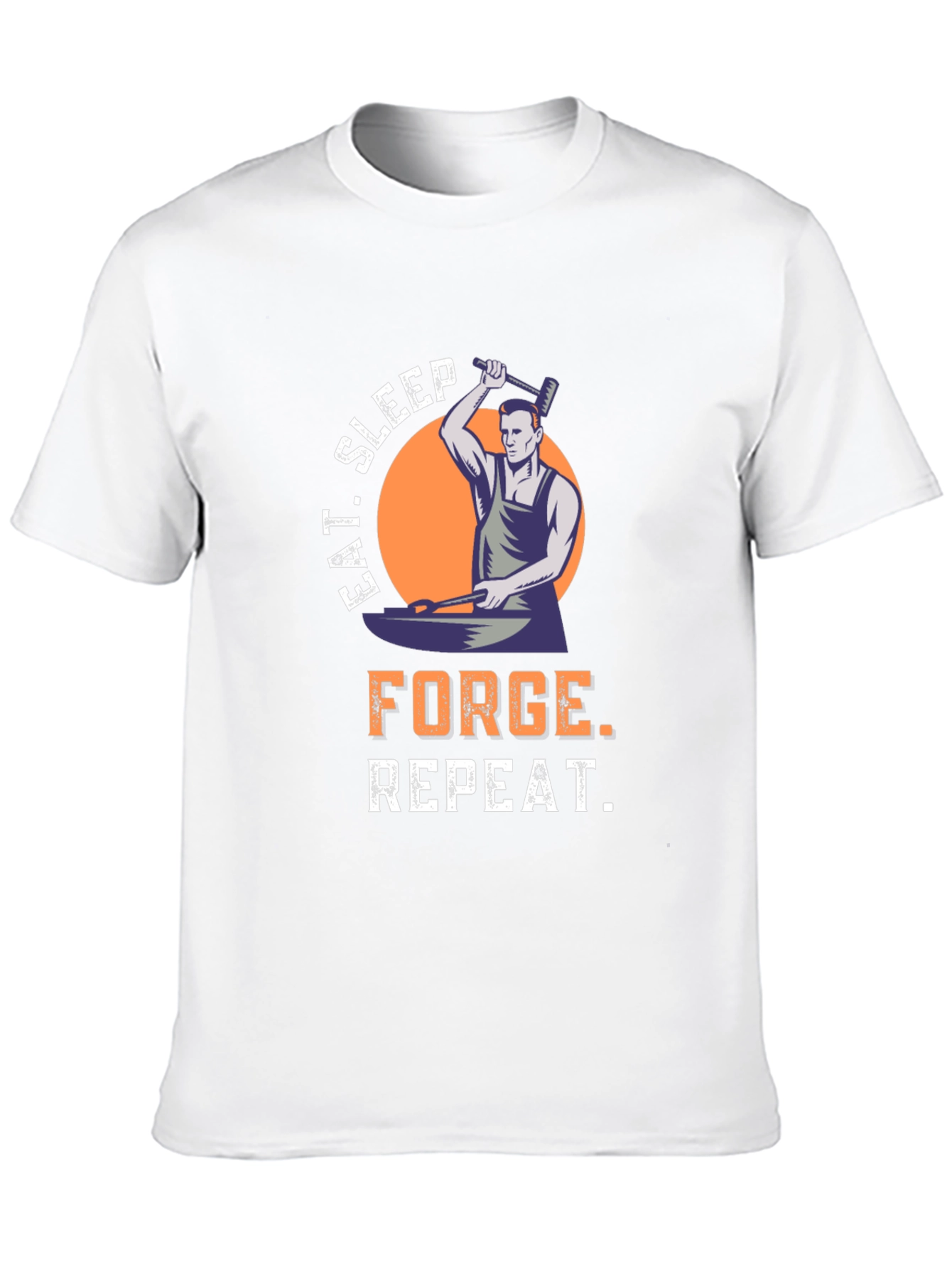 Eat Sleep Forge Repeat Black Graphic Tee