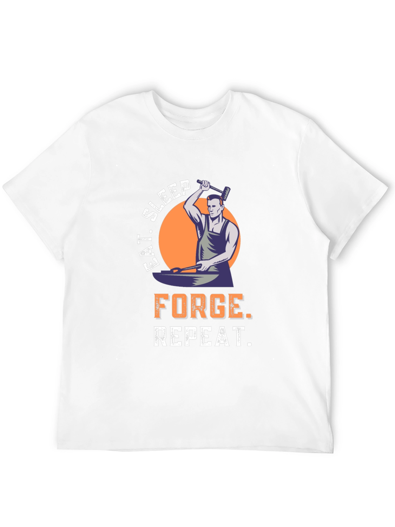 Eat Sleep Forge Repeat Black Graphic Tee
