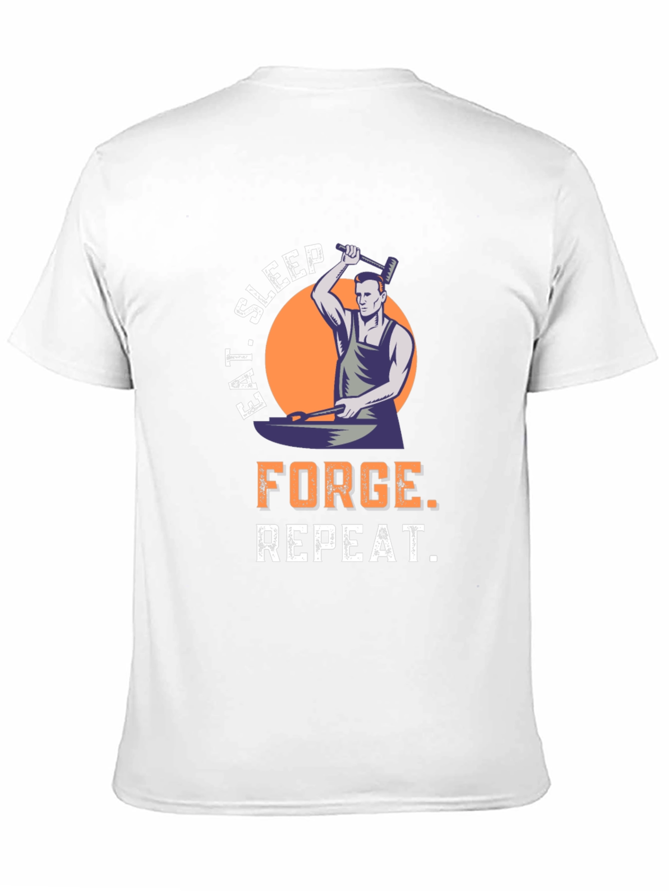 Eat Sleep Forge Repeat Black Graphic Tee