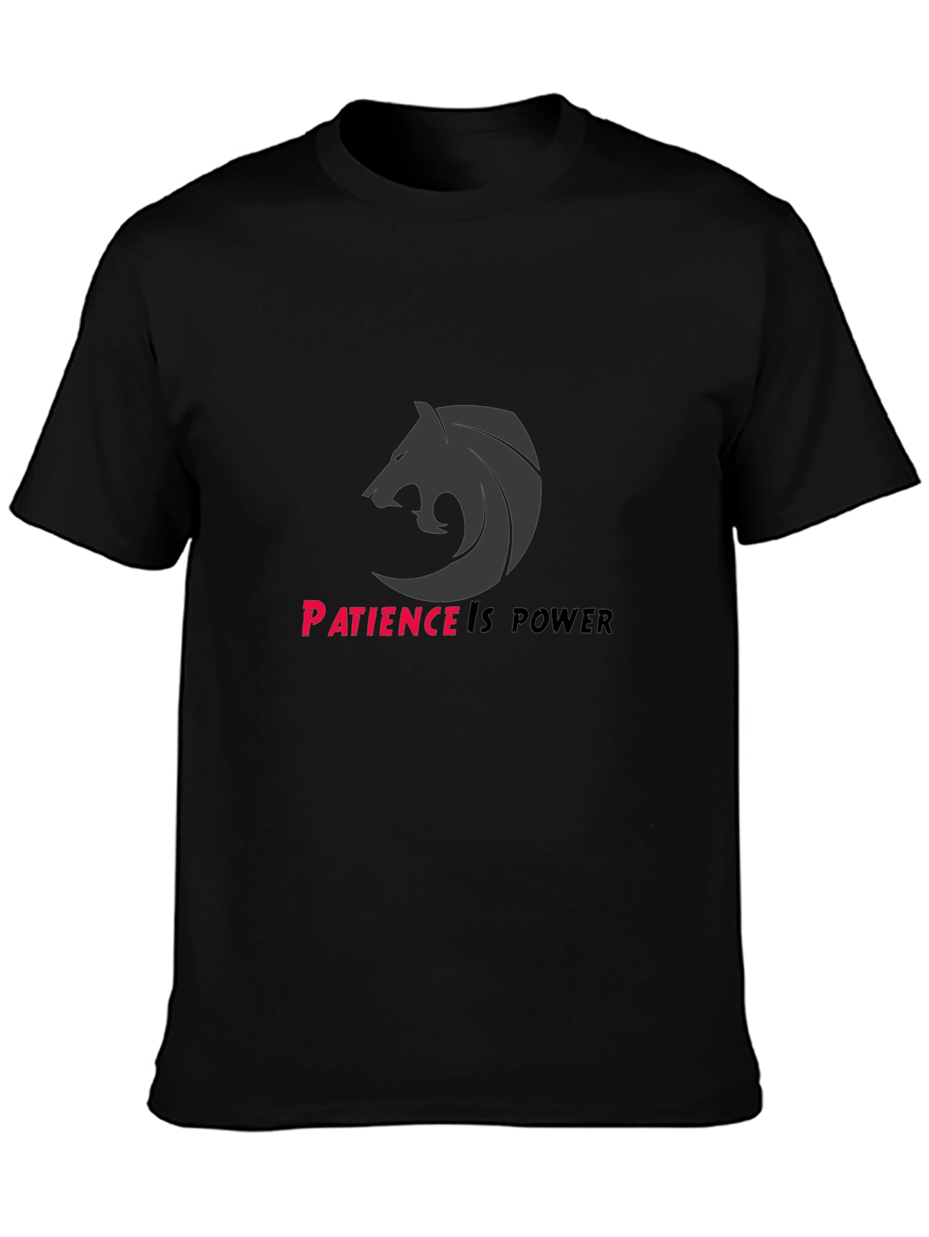 Patience is Power Graphic Tee - Black