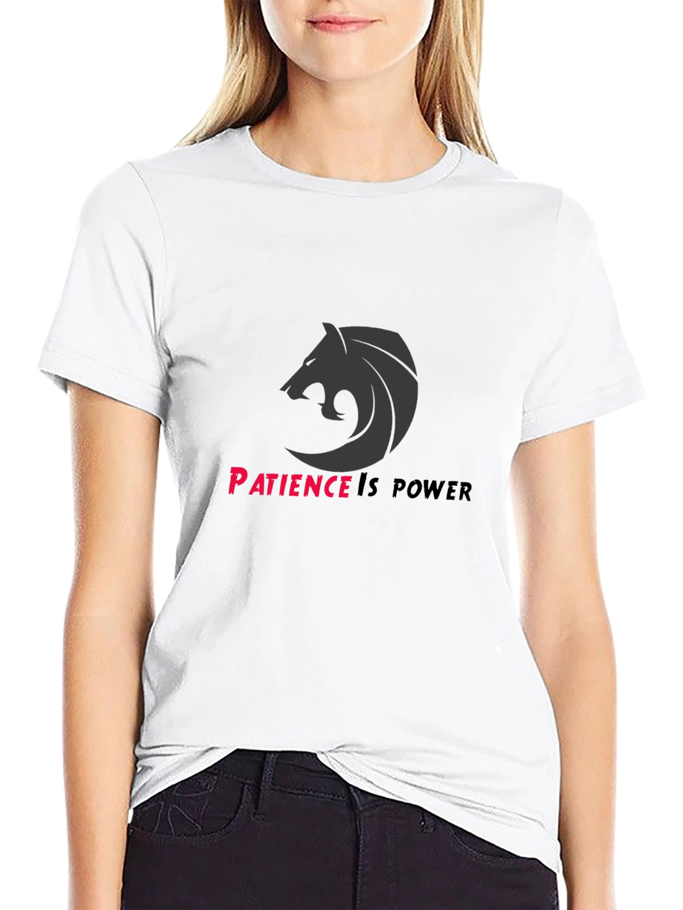 Patience is Power Graphic Tee - Black