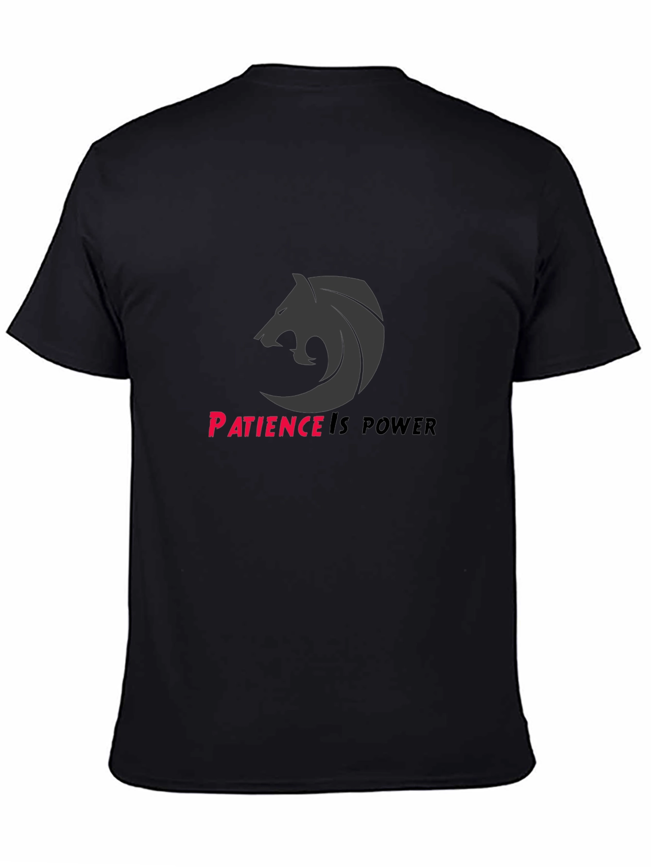Patience is Power Graphic Tee - Black