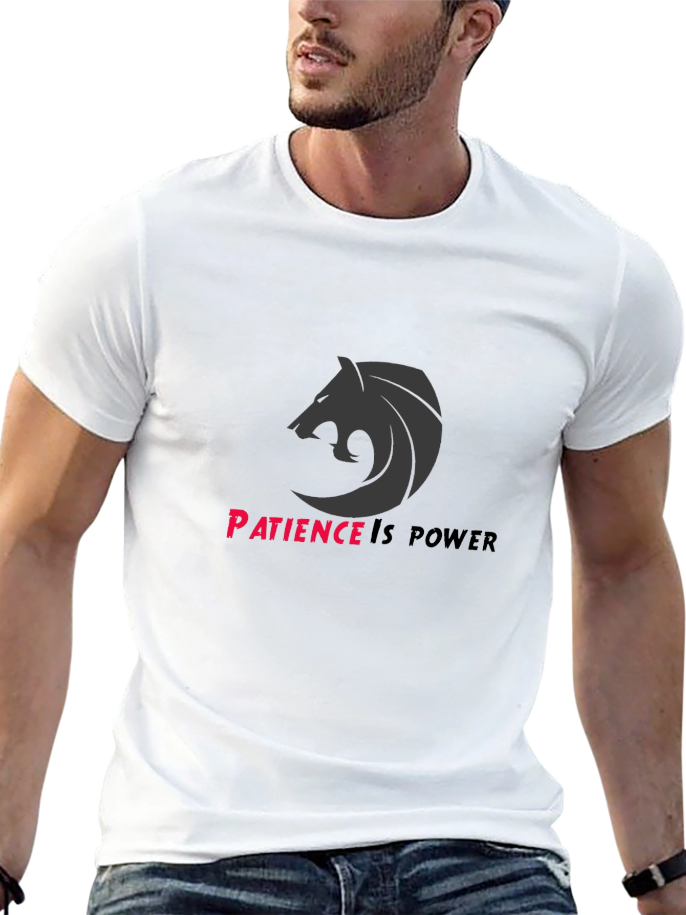 Patience is Power Graphic Tee - Black