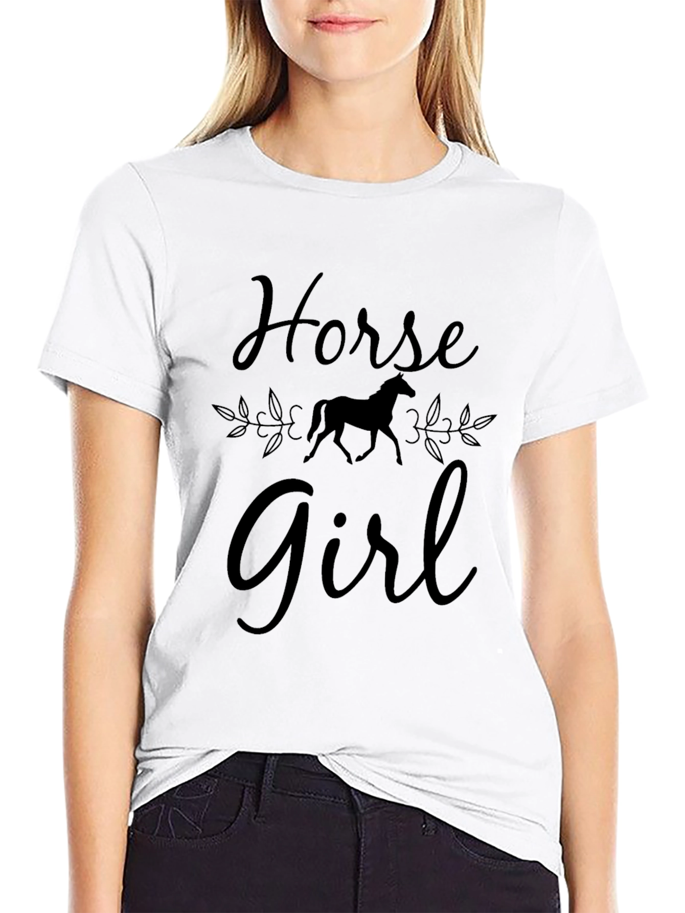 Horse Girl Black T-Shirt