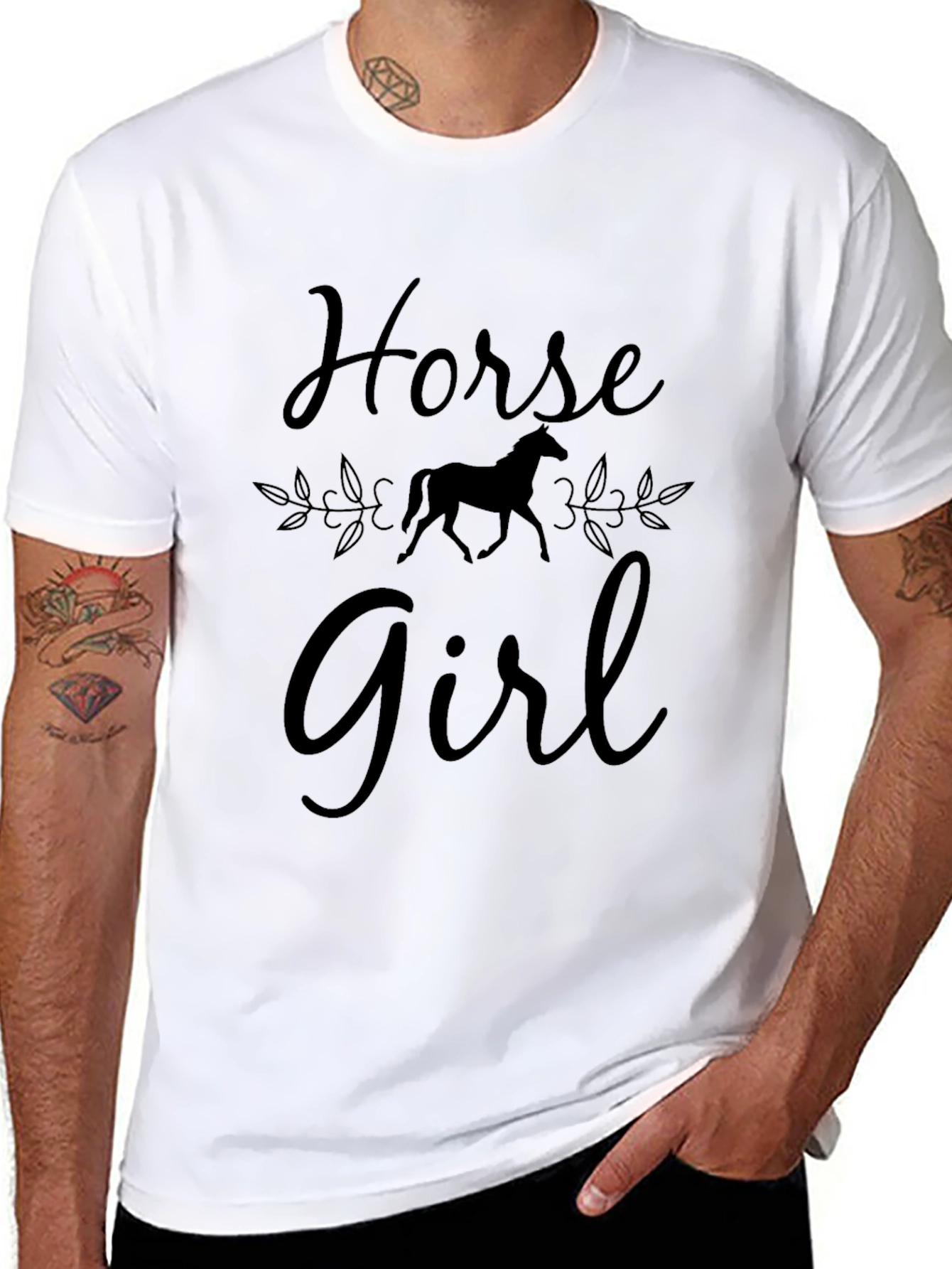 Horse Girl Black T-Shirt