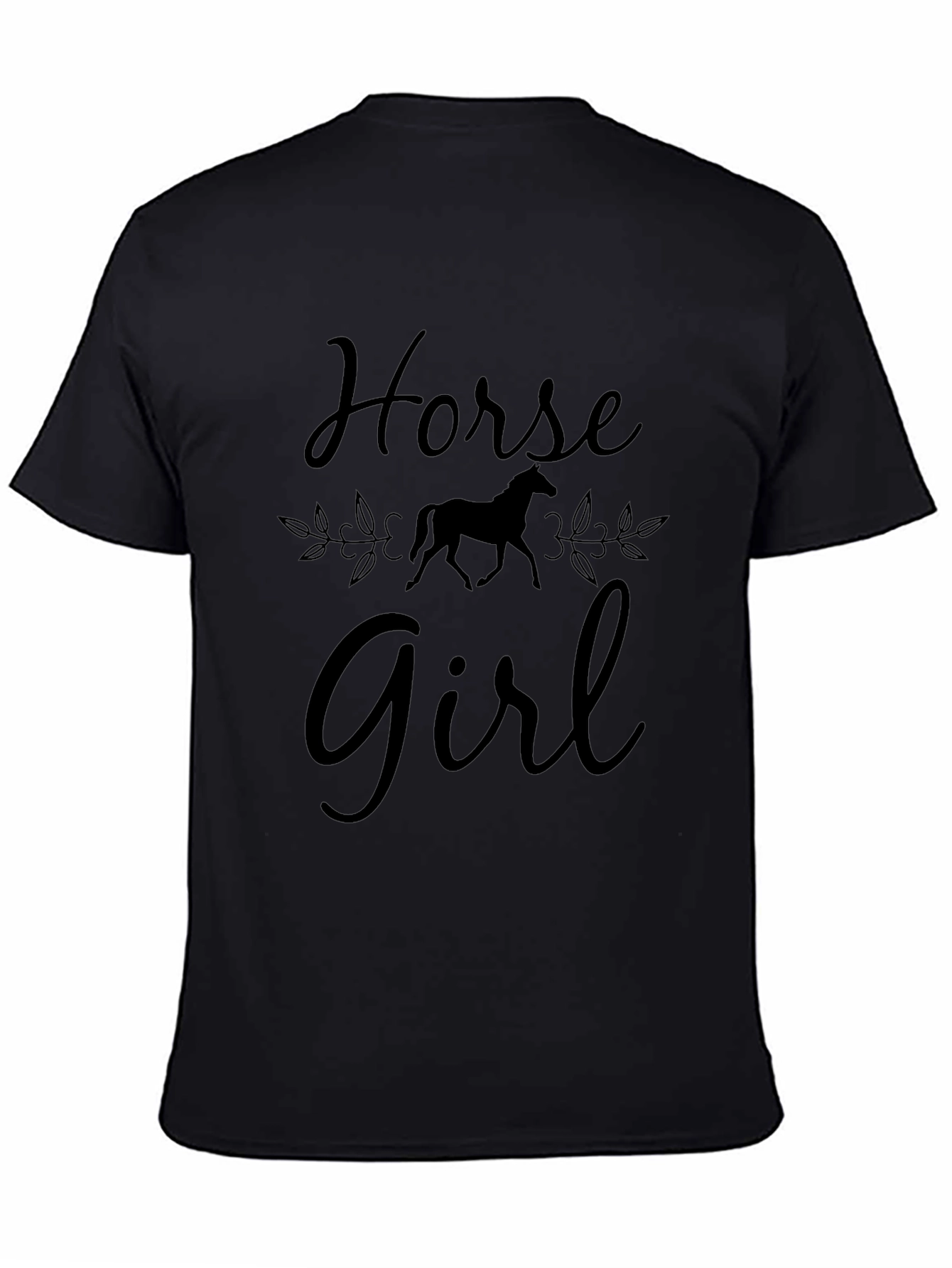 Horse Girl Black T-Shirt